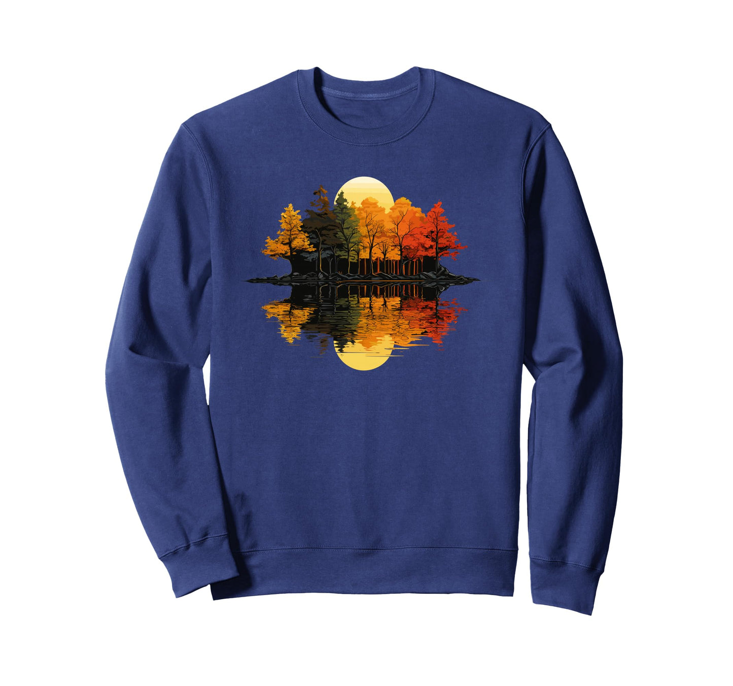 Nature Reflection Forest Trees Sweatshirt - Aesthetic Graphic Men Women - T-Shirt, Sweatshirt, Hoodie