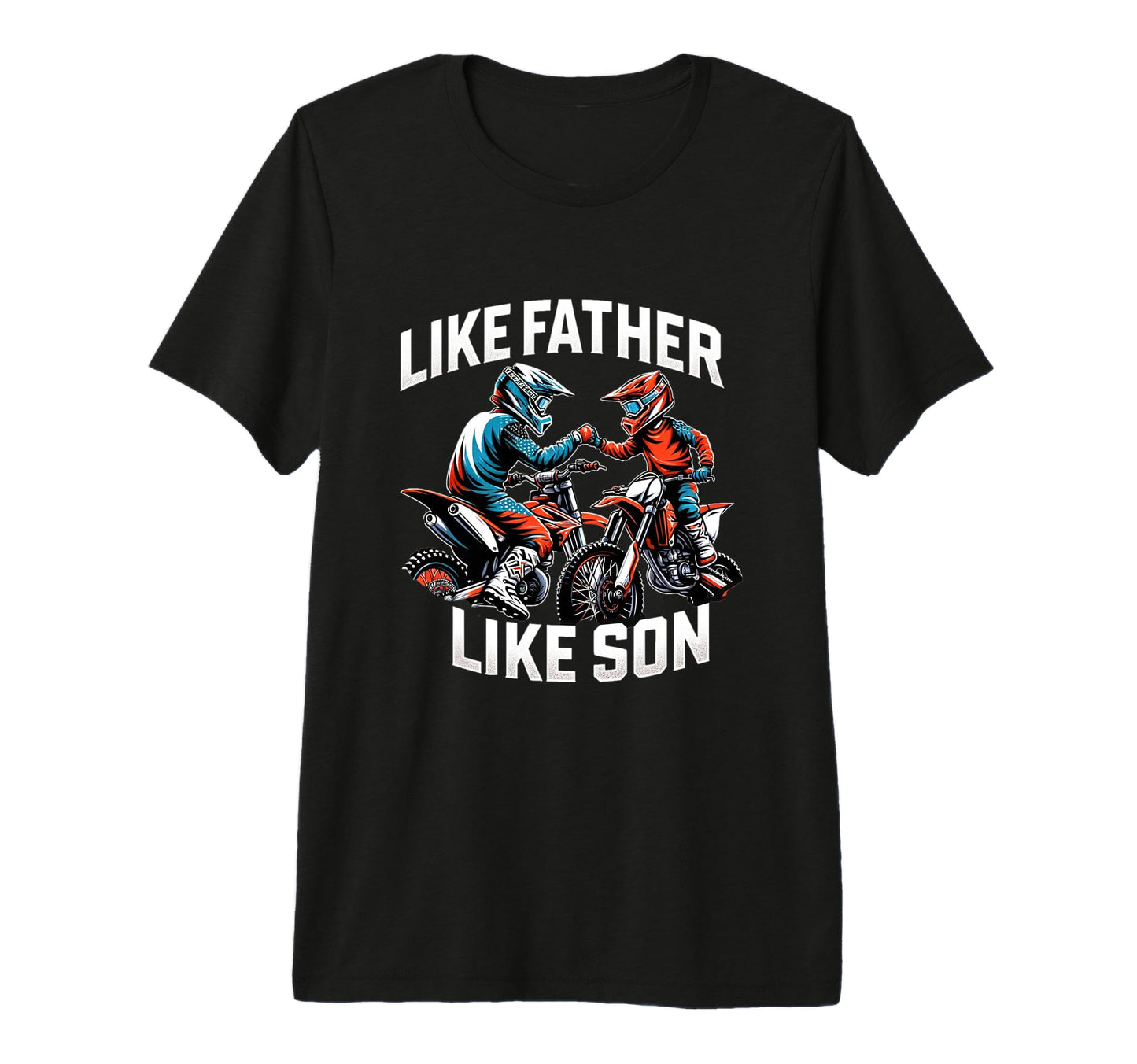 Dirt Bike Family Father Son T-Shirt - Aesthetic Graphic for Adults - T-Shirt, Sweatshirt, Hoodie
