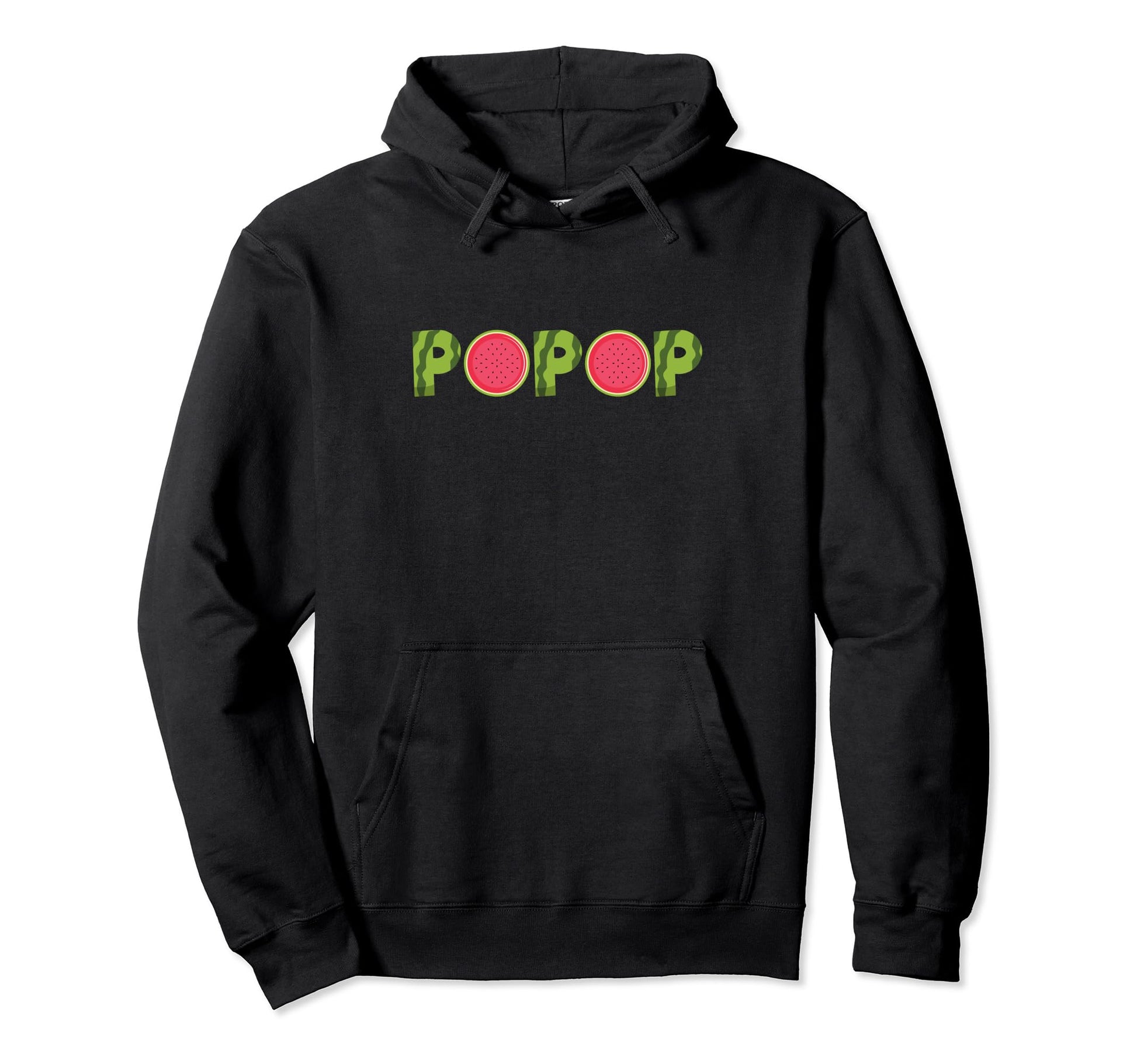 Popop Watermelon Funny Summer Fruit Dad Hoodie - Unique Graphic for Adults - T-Shirt, Sweatshirt, Hoodie