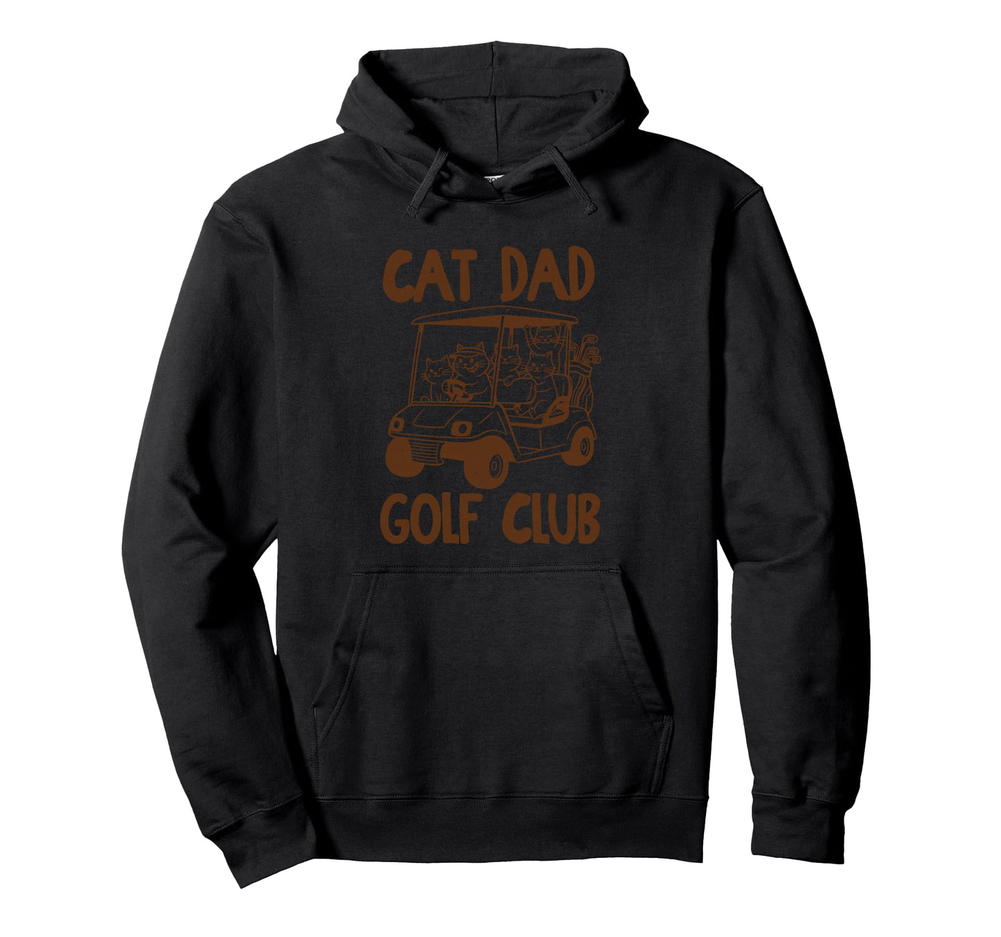 Funny Cat Dad Golf Cart Cat Dad Golf Hoodie - Novelty Apparel Men Women - T-Shirt, Sweatshirt, Hoodie