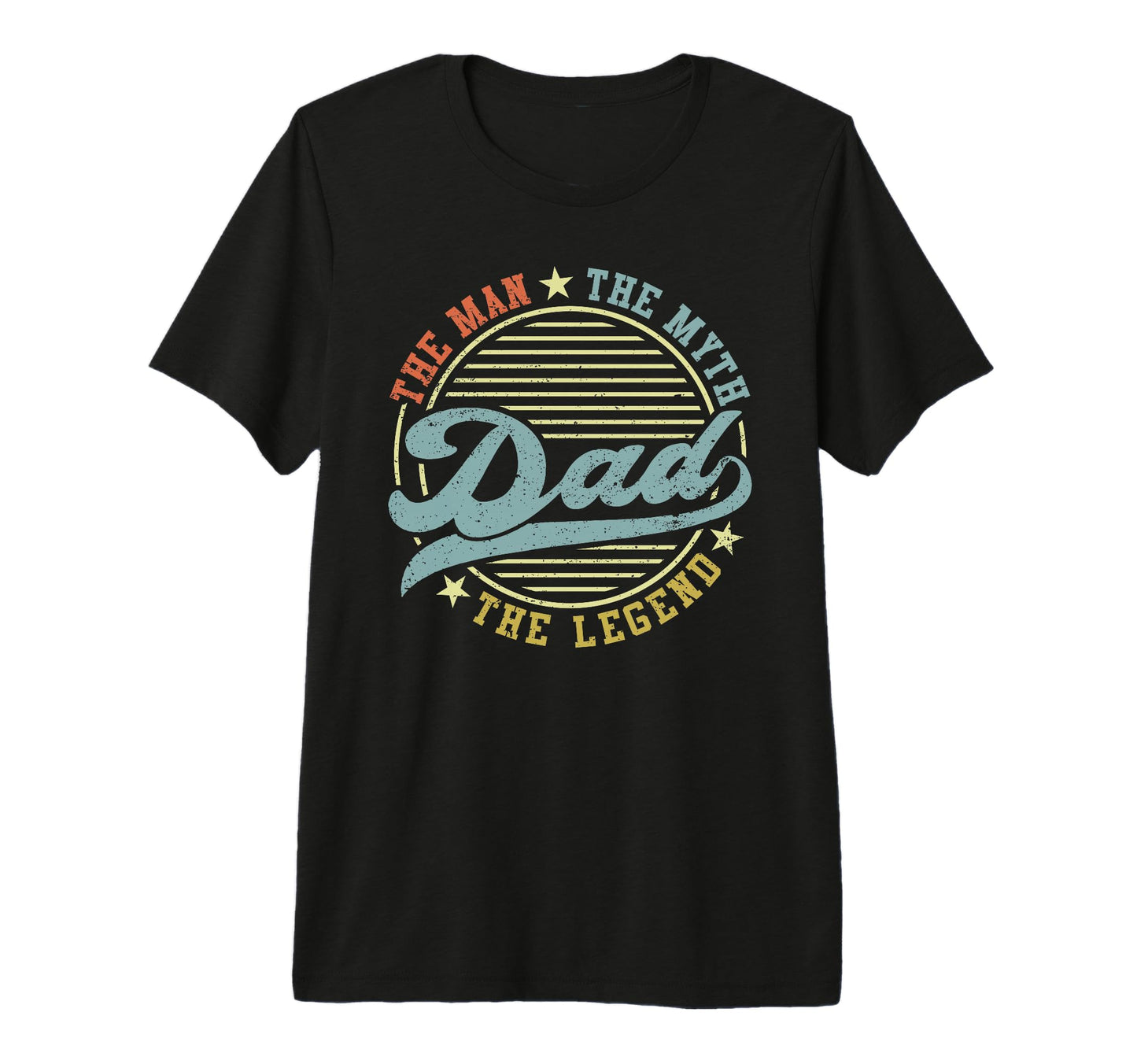 Dad Myth Legend Funny Fathers Day Tri T-Shirt - Graphic Print for Adults - T-Shirt, Sweatshirt, Hoodie