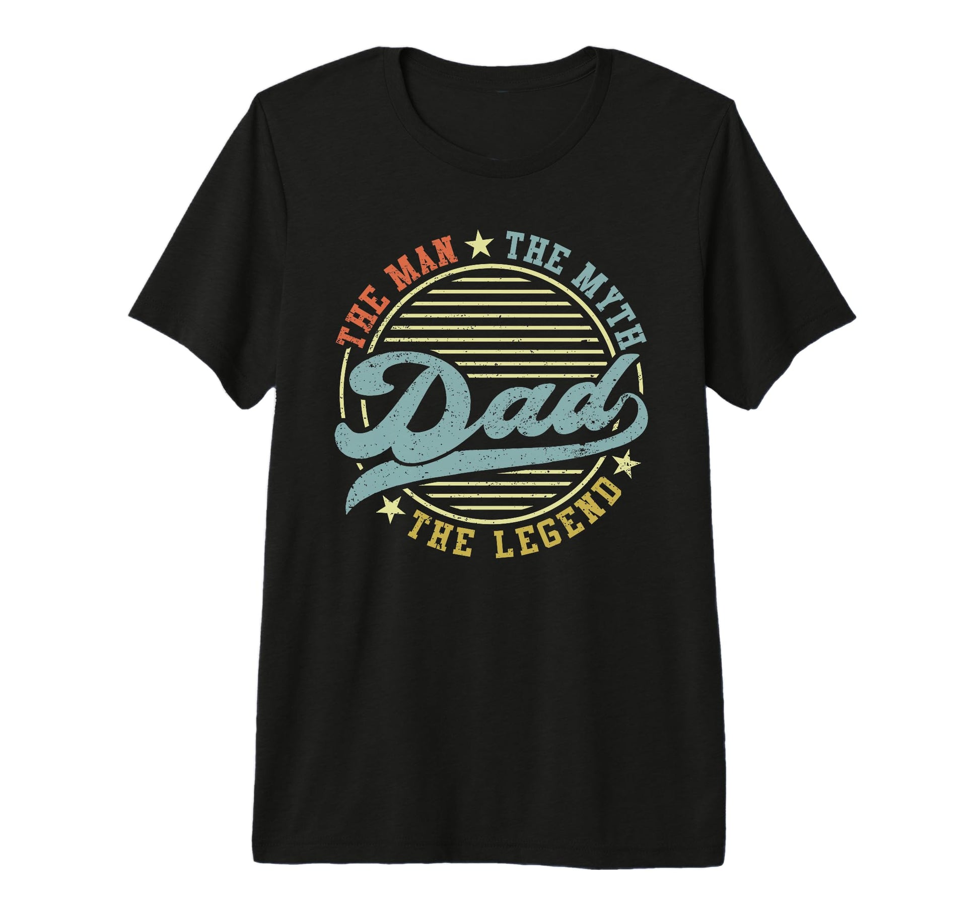 Dad Myth Legend Funny Fathers Day Tri T-Shirt - Graphic Print for Adults - T-Shirt, Sweatshirt, Hoodie