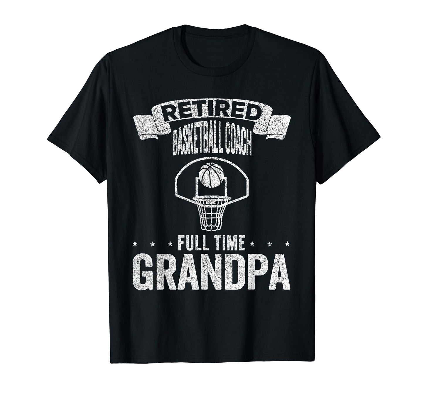 Basketball Coach Full Time Grandpa T-Shirt - Aesthetic Graphic for Adults - T-Shirt, Sweatshirt, Hoodie