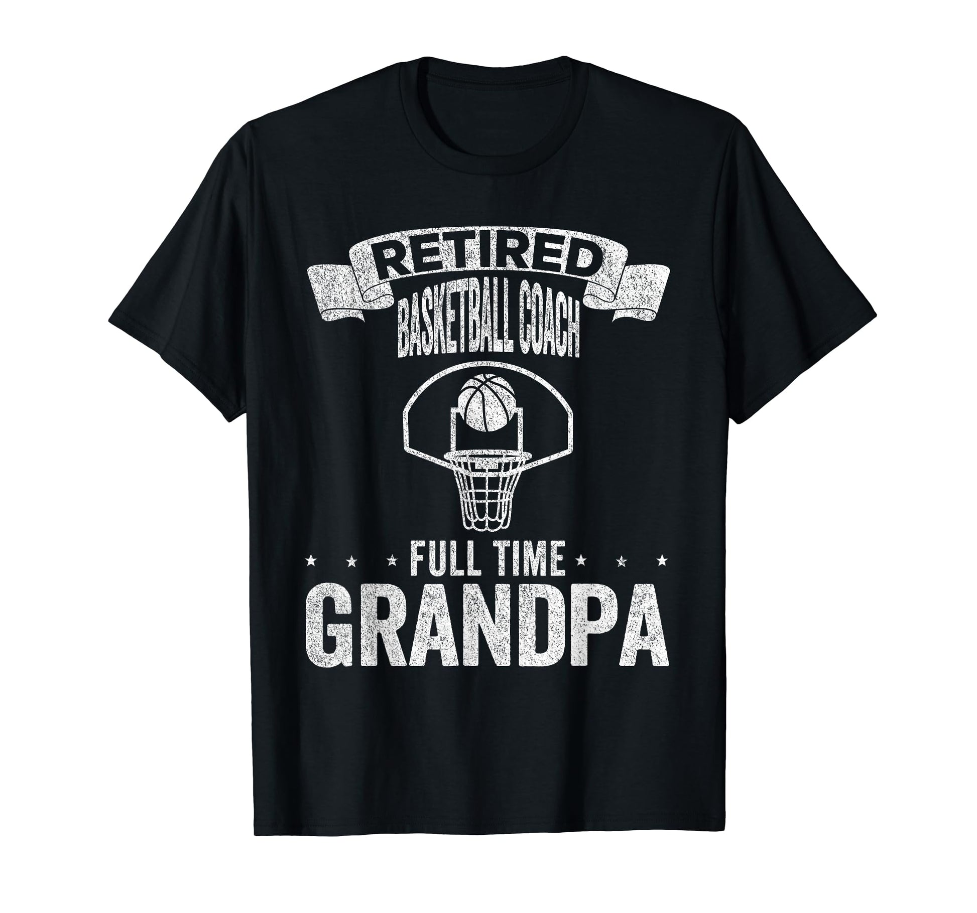 Basketball Coach Full Time Grandpa T-Shirt - Aesthetic Graphic for Adults - T-Shirt, Sweatshirt, Hoodie