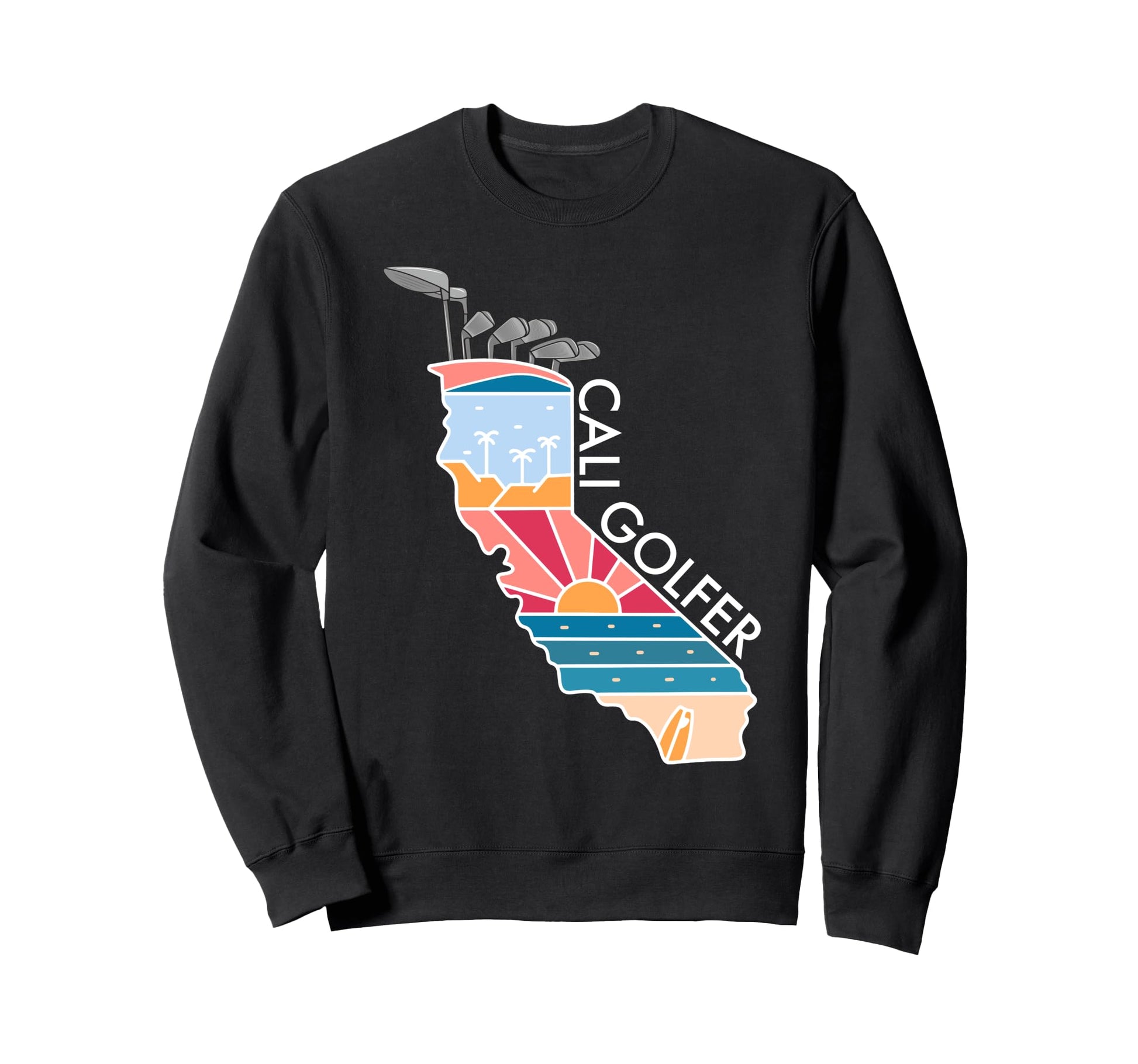 California Fathers Day Golf Bag Sweatshirt - Unique Graphic for Adults - T-Shirt, Sweatshirt, Hoodie