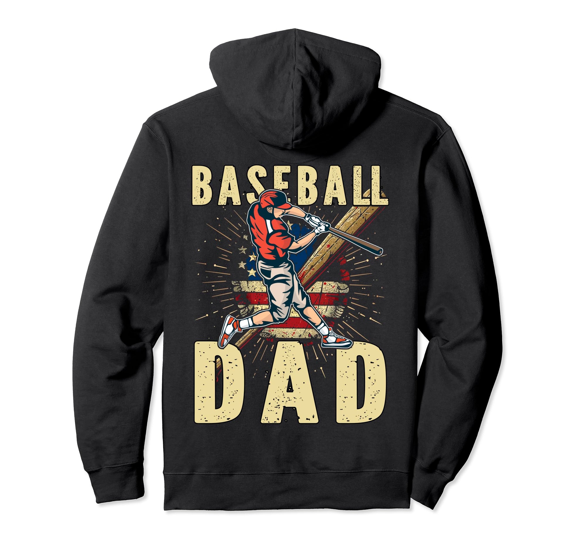 Baseball Dad Fathers Day Love Daddy Hoodie - Novelty Apparel Men Women - T-Shirt, Sweatshirt, Hoodie
