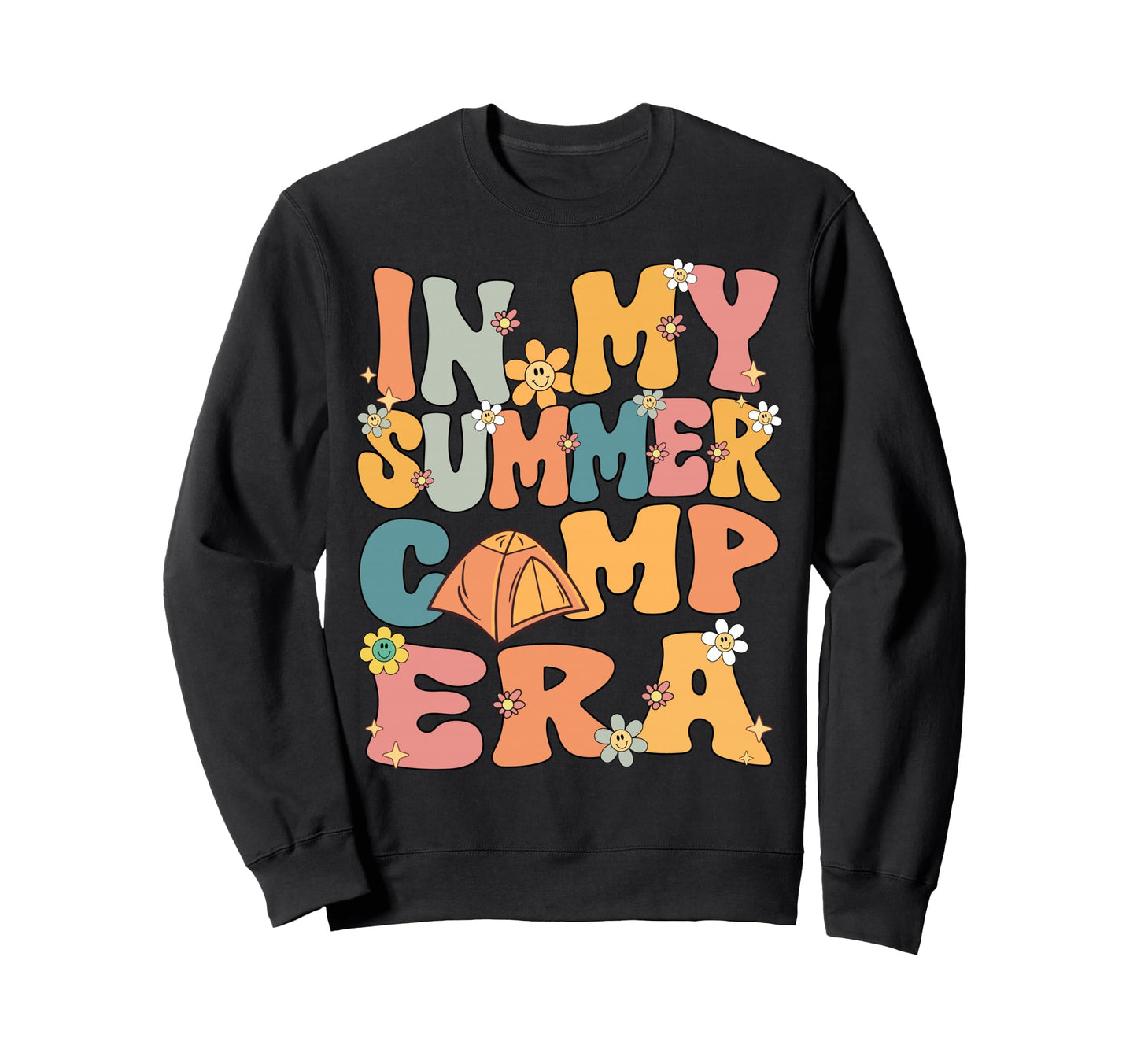 My Summer Camp Era Groovy Summer Camp Sweatshirt - Graphic Print Men Women - T-Shirt, Sweatshirt, Hoodie