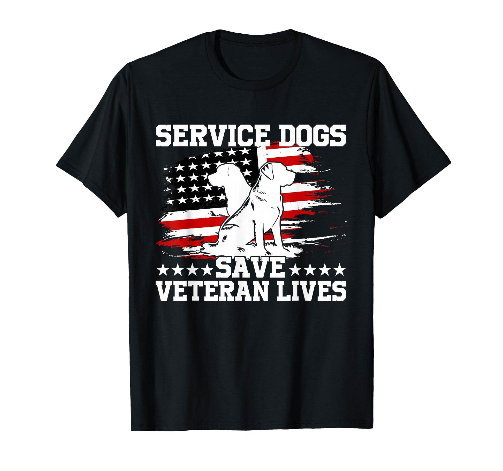 Service Dogs Save Veteran Lives T-Shirt - Unique Graphic Men Women - T-Shirt, Sweatshirt, Hoodie