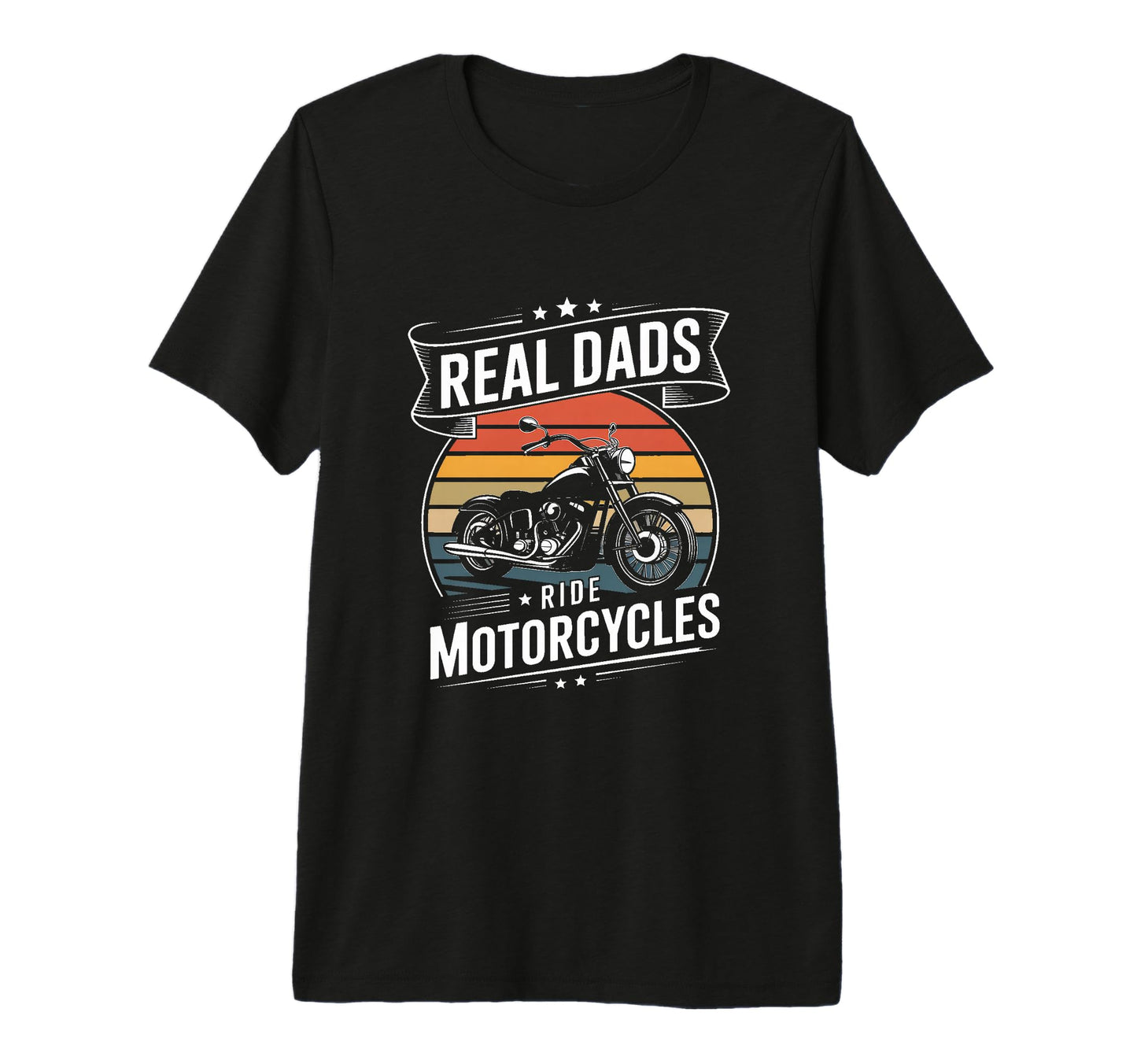 Real Dads Ride Motorcycles Biker Father T-Shirt - Aesthetic Graphic Unisex - T-Shirt, Sweatshirt, Hoodie