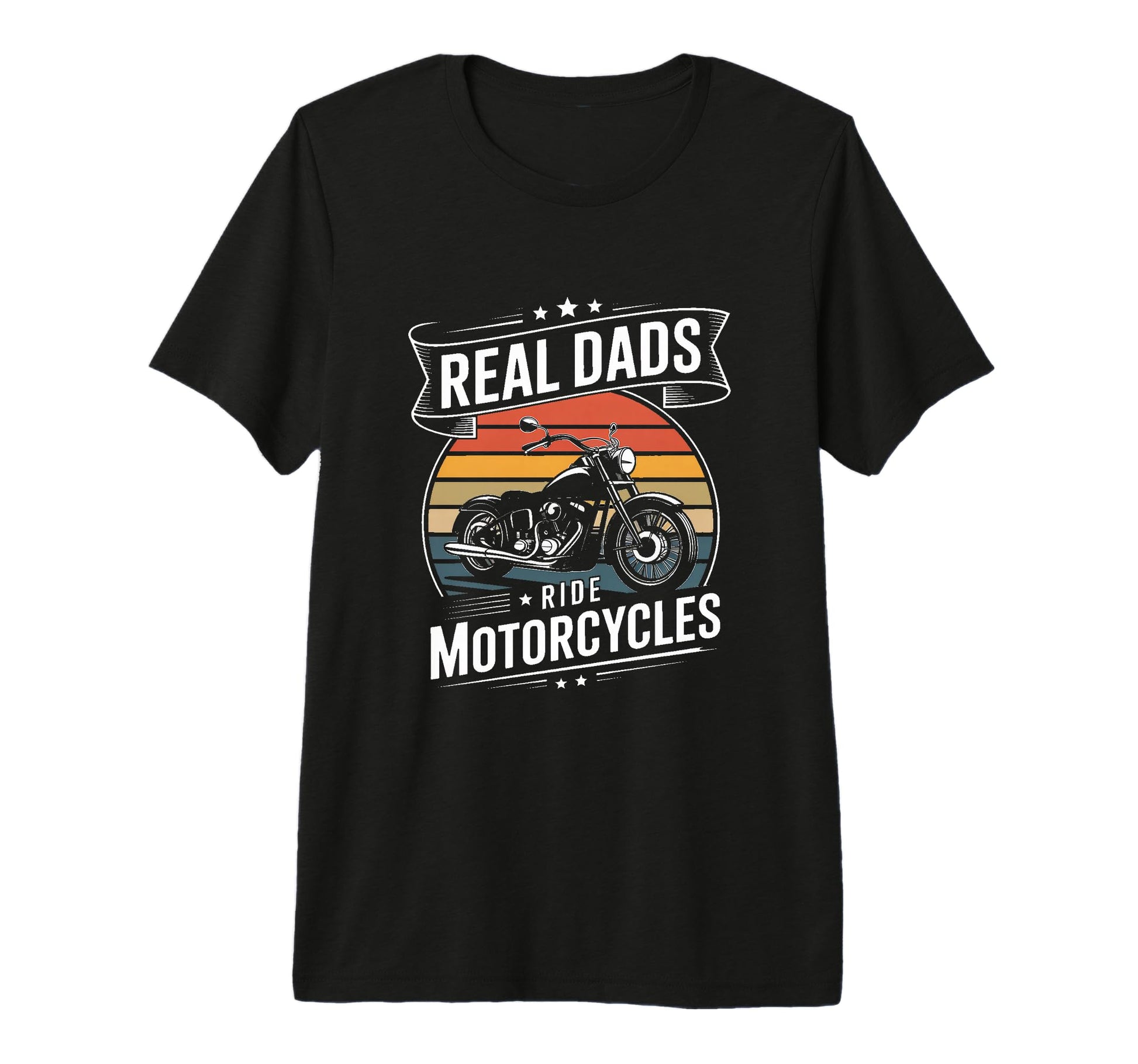 Real Dads Ride Motorcycles Biker Father T-Shirt - Aesthetic Graphic Unisex - T-Shirt, Sweatshirt, Hoodie