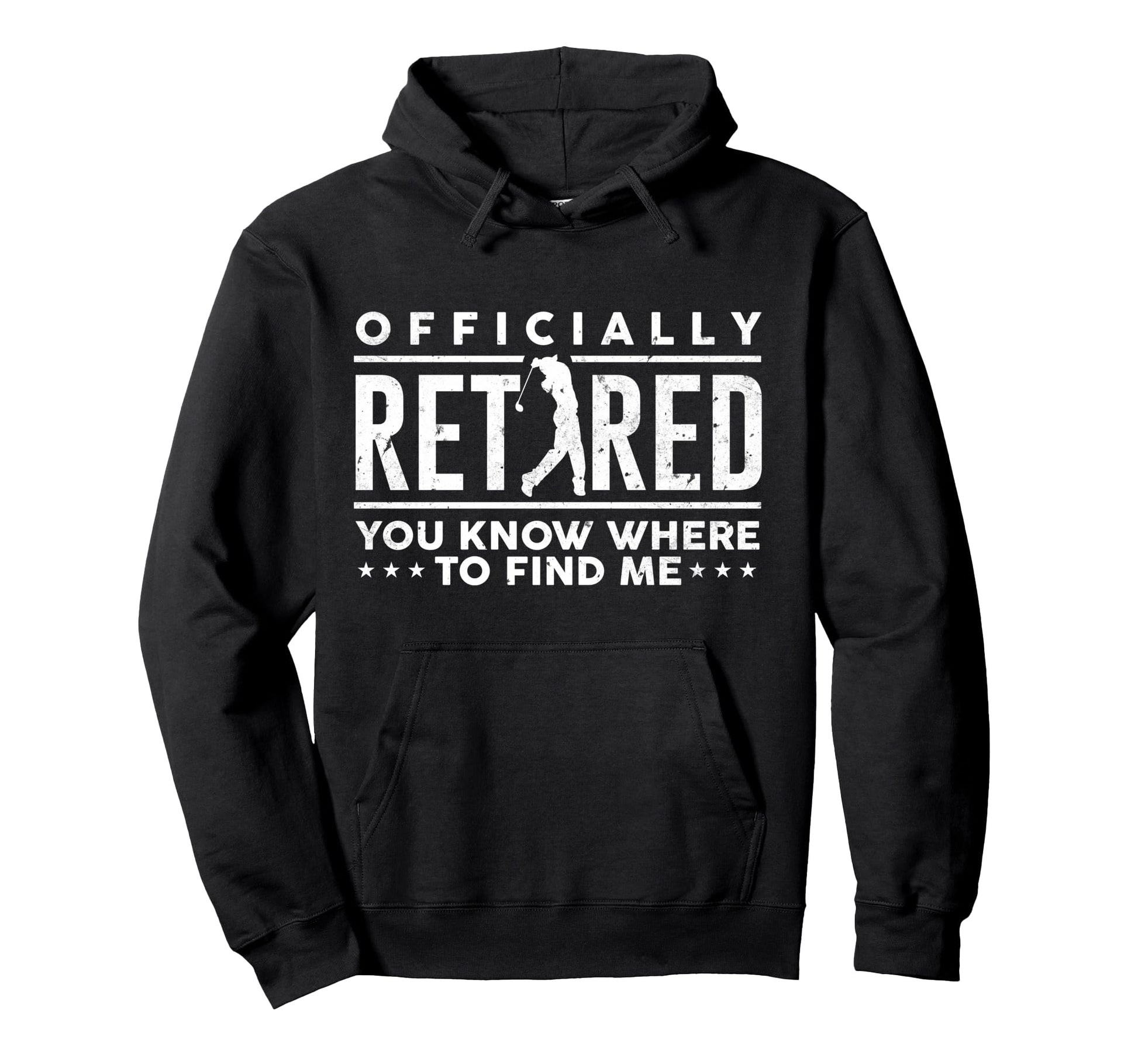 Officially Retired Funny Golf Dad Hoodie - Fun Novelty Design Men Women - T-Shirt, Sweatshirt, Hoodie