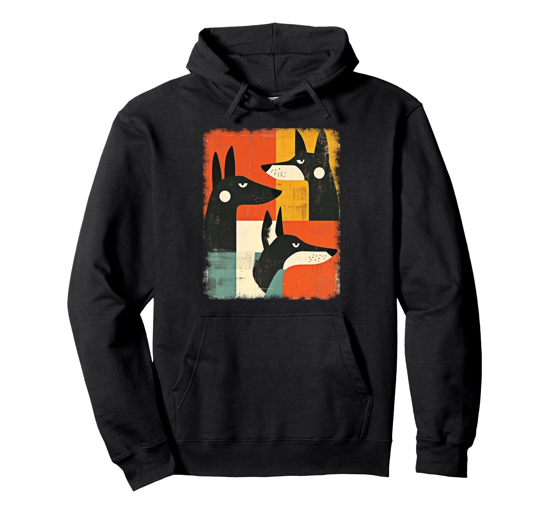 Mid Century Modern Dogs 50S 60S Hoodie - Minimalist Print Unisex - T-Shirt, Sweatshirt, Hoodie