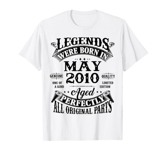 16Th Birthday Gift Legend Born May 2010 16 T-Shirt - Graphic Print Unisex - T-Shirt, Sweatshirt, Hoodie
