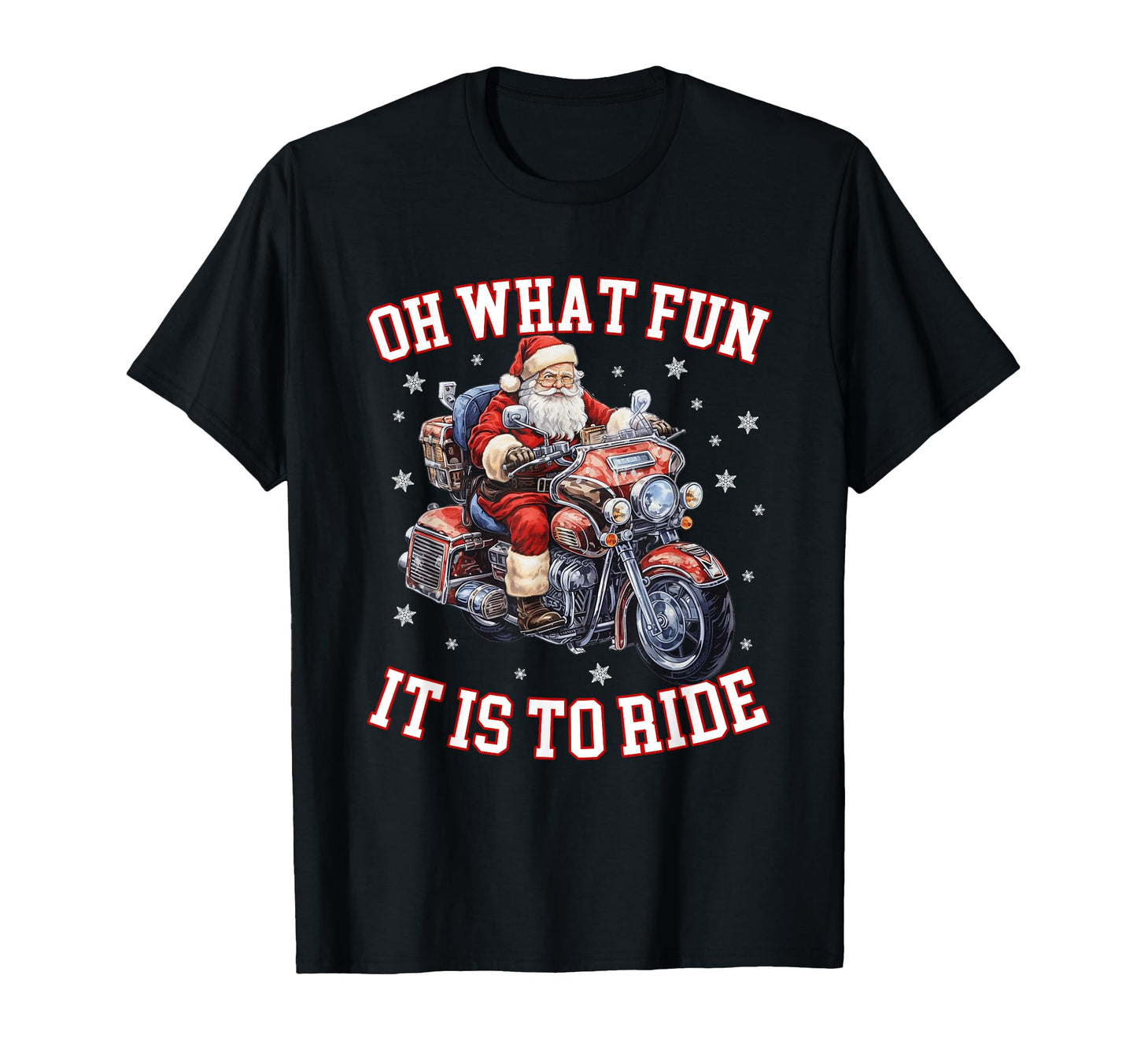 Funny Motorcycle Biker Santa Dad T-Shirt - Fun Novelty Design Unisex - T-Shirt, Sweatshirt, Hoodie