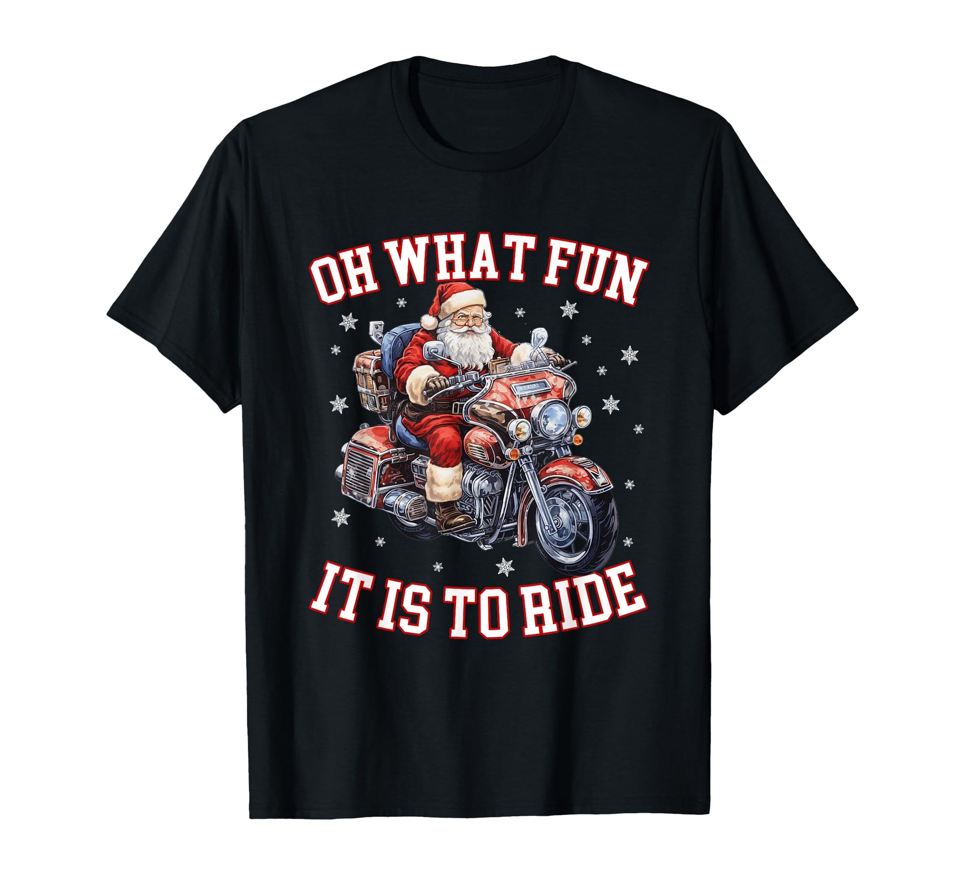 Funny Motorcycle Biker Santa Dad T-Shirt - Fun Novelty Design Unisex - T-Shirt, Sweatshirt, Hoodie