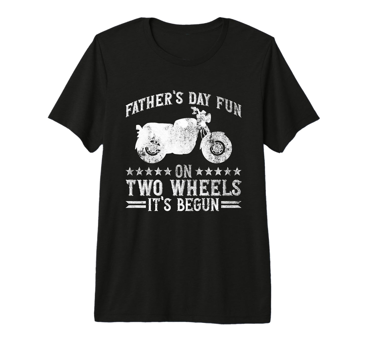 Fathers Day Fun Two Wheels Its Begun T-Shirt - Minimalist Print Men Women - T-Shirt, Sweatshirt, Hoodie