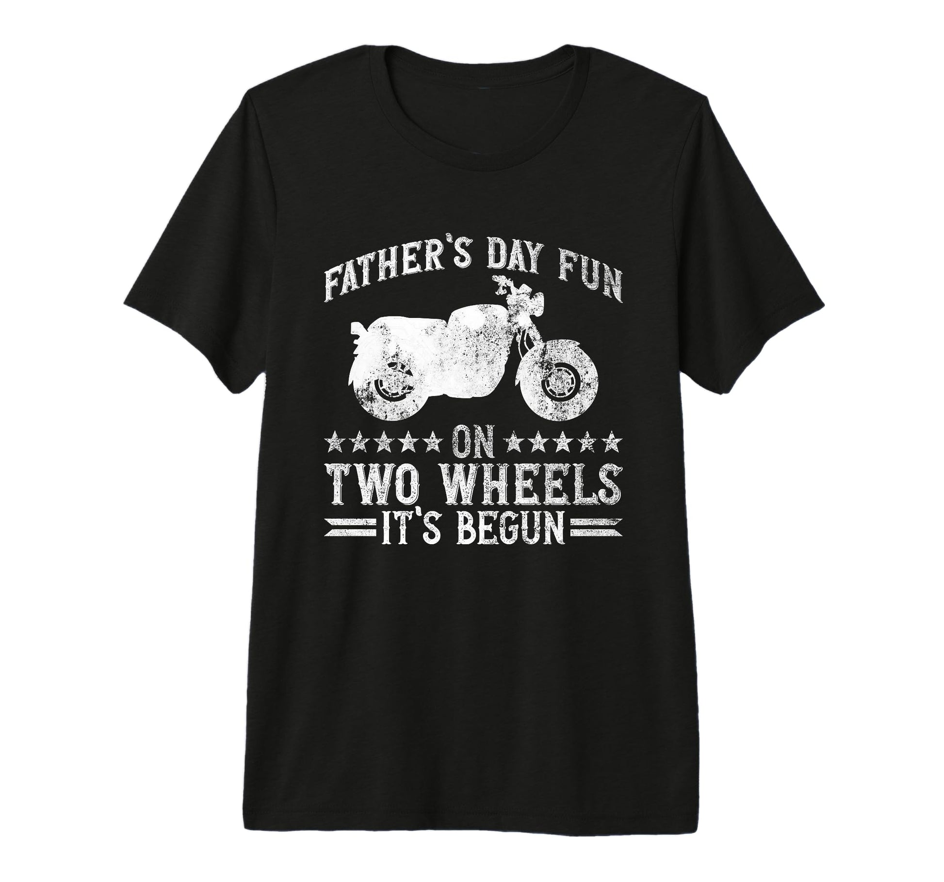 Fathers Day Fun Two Wheels Its Begun T-Shirt - Minimalist Print Men Women - T-Shirt, Sweatshirt, Hoodie
