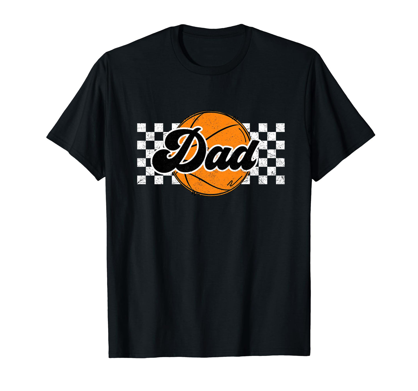 Basketball Dad Checkered Basketball T-Shirt - Custom Art Print for Adults - T-Shirt, Sweatshirt, Hoodie
