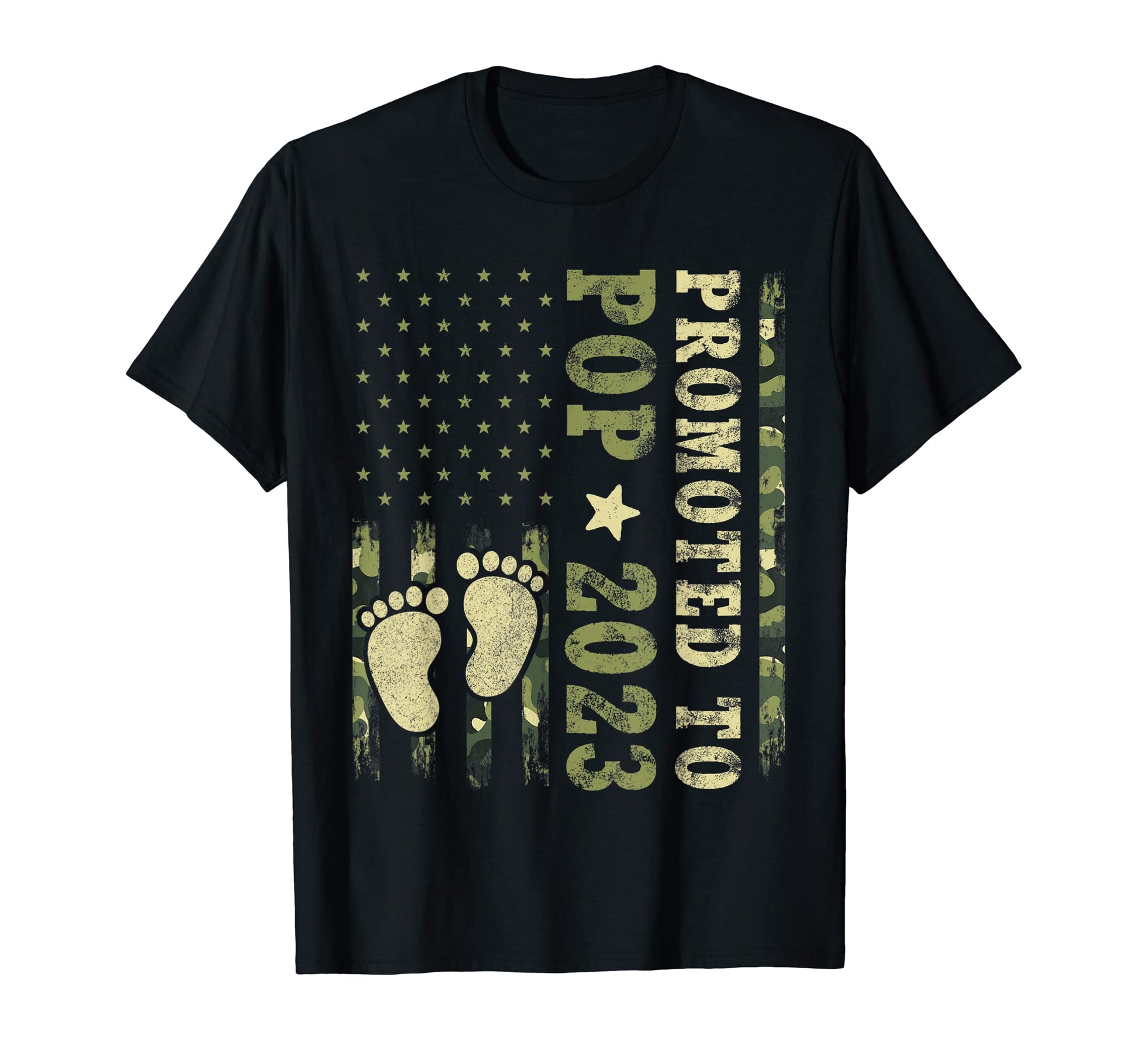 First Time Grandpa Promoted To Pop 2023 T-Shirt - Custom Art Print Unisex - T-Shirt, Sweatshirt, Hoodie