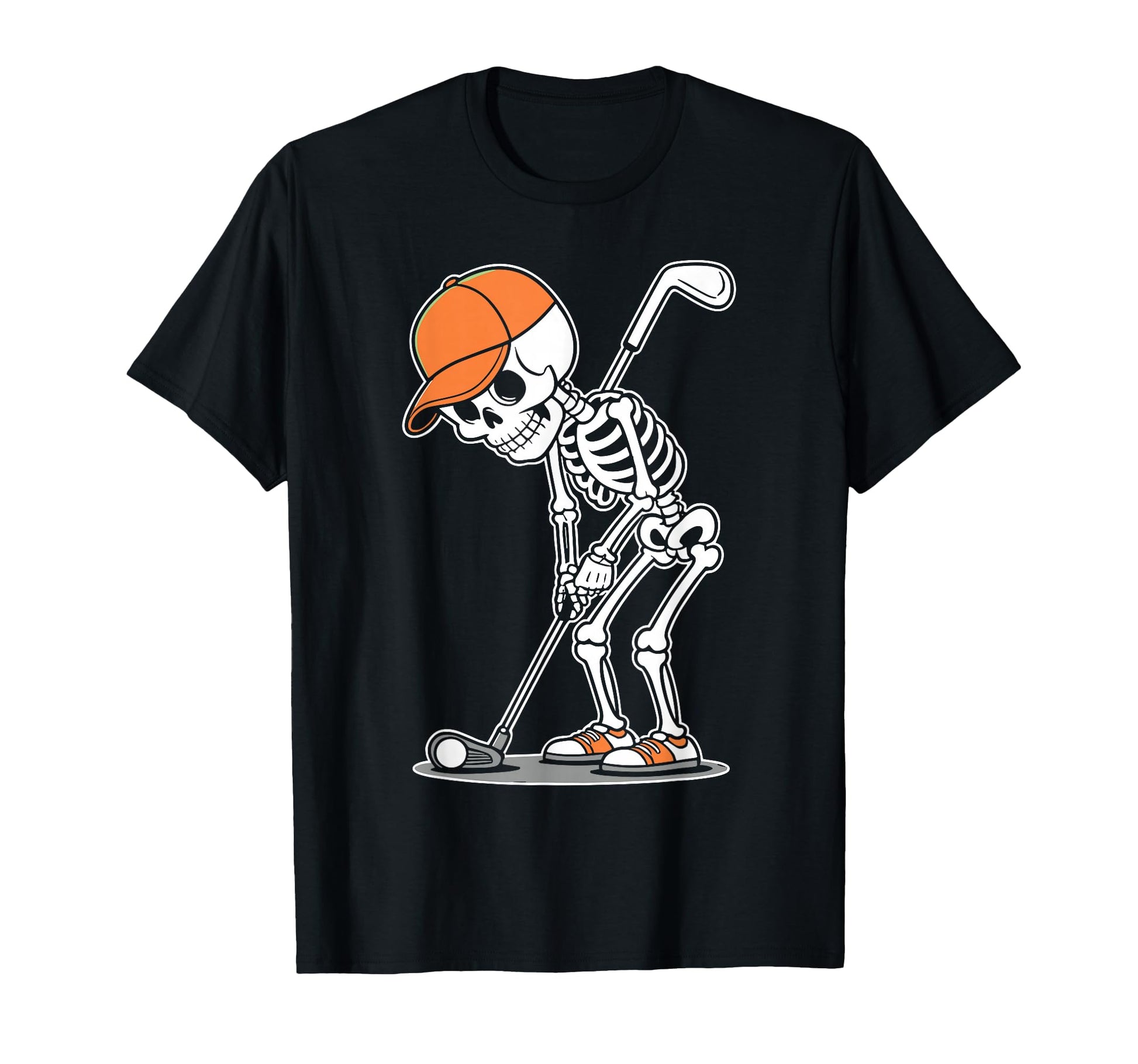 Skeleton Golf Halloween Golfer T-Shirt - Fun Novelty Design for Adults - T-Shirt, Sweatshirt, Hoodie