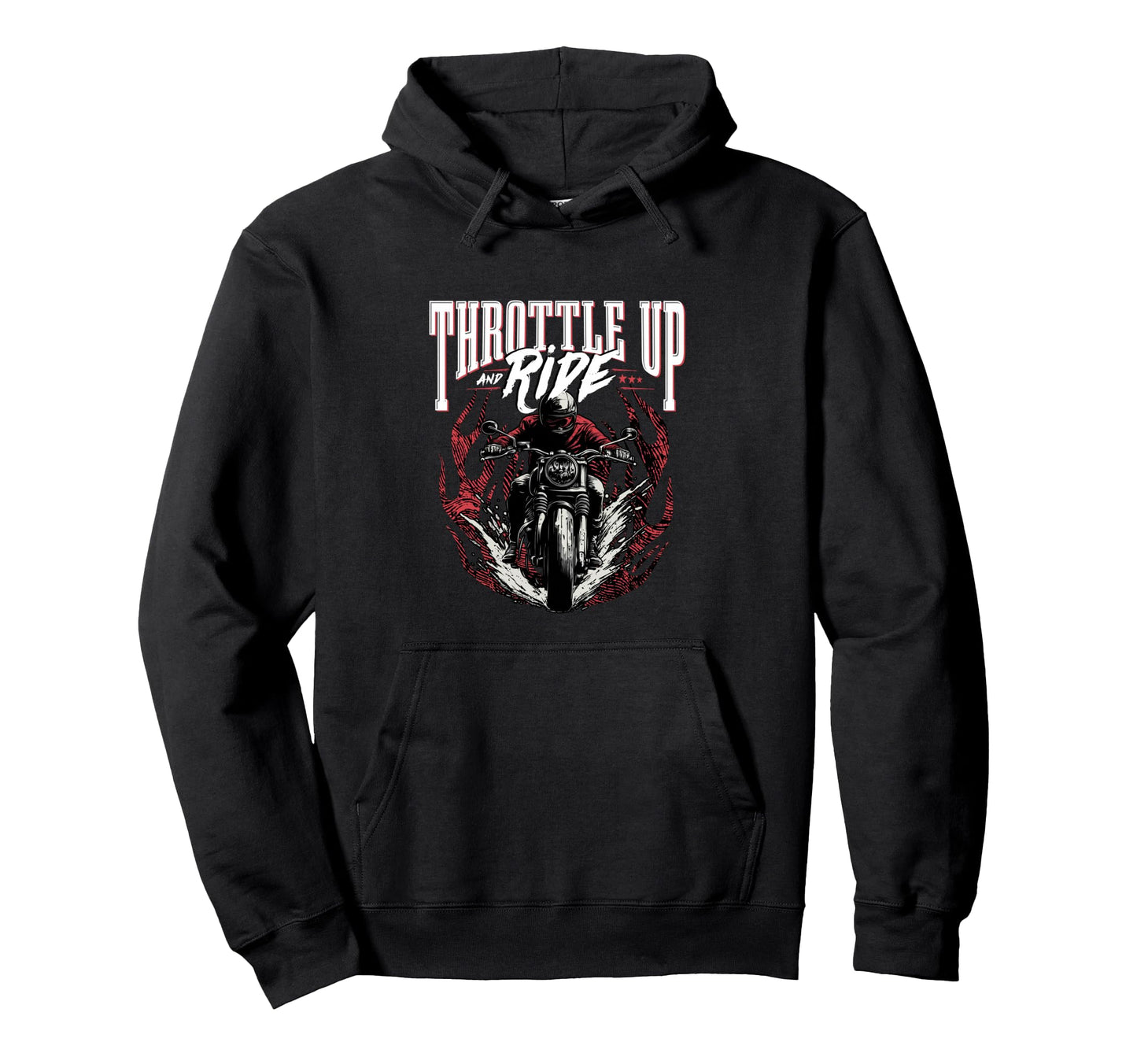 Throttle Up And Ride Motorcycle Biker Hoodie - Trendy Graphic Men Women - T-Shirt, Sweatshirt, Hoodie