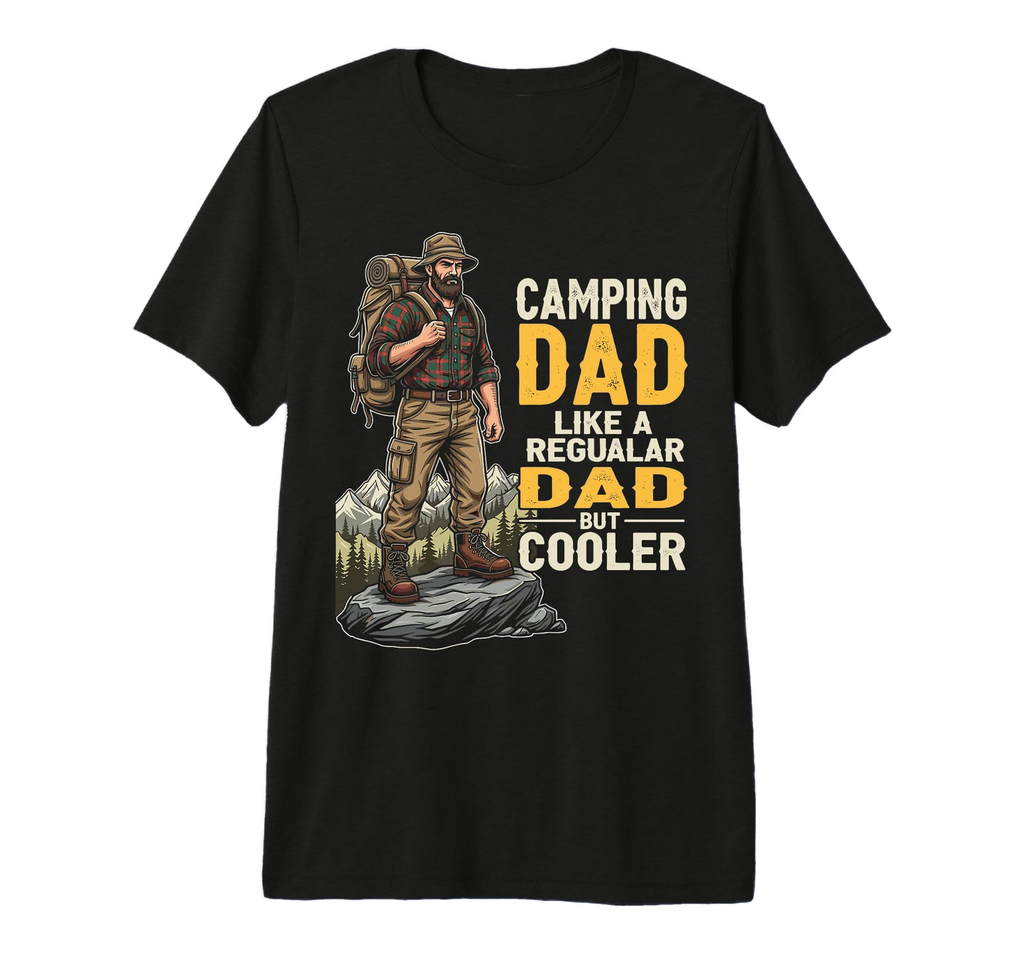 Mens Camping Dad Like Regualar Dad T-Shirt - Minimalist Print Men Women - T-Shirt, Sweatshirt, Hoodie