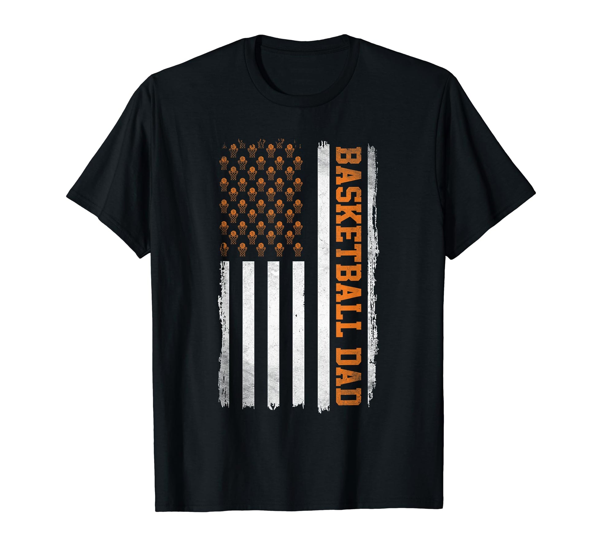 Basketball Us American Flag Dad T-Shirt - Novelty Apparel for Adults - T-Shirt, Sweatshirt, Hoodie
