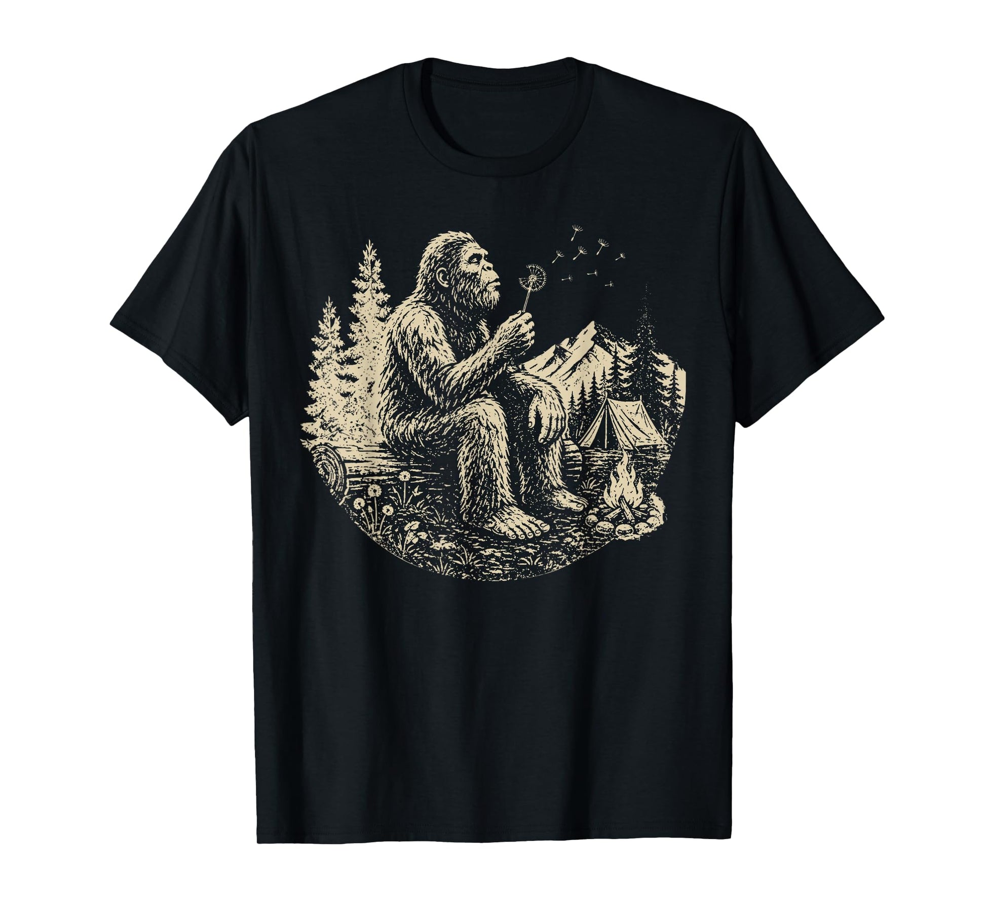 Blowing Wishes Funny Bigfoot Blowing T-Shirt - Trendy Graphic Men Women - T-Shirt, Sweatshirt, Hoodie