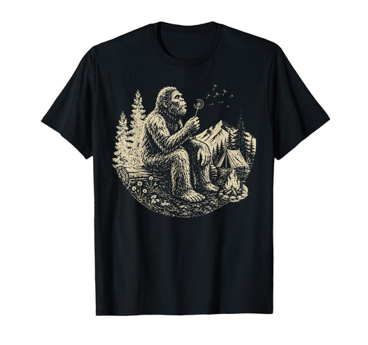 Blowing Wishes Funny Bigfoot Blowing T-Shirt - Trendy Graphic Men Women - T-Shirt, Sweatshirt, Hoodie