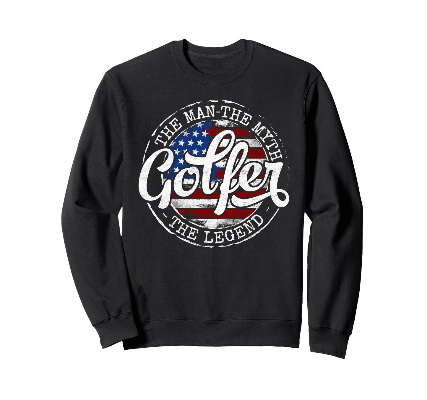 Golfer Myth Legend Usa Flag Stamp Sweatshirt - Streetwear Style Unisex - T-Shirt, Sweatshirt, Hoodie