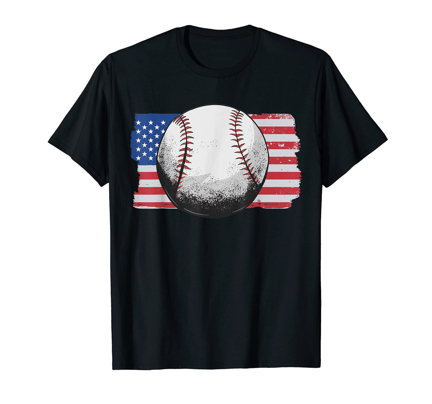 Patriotic Flag Baseball Softball 4 Th T-Shirt - Minimalist Print Unisex - T-Shirt, Sweatshirt, Hoodie