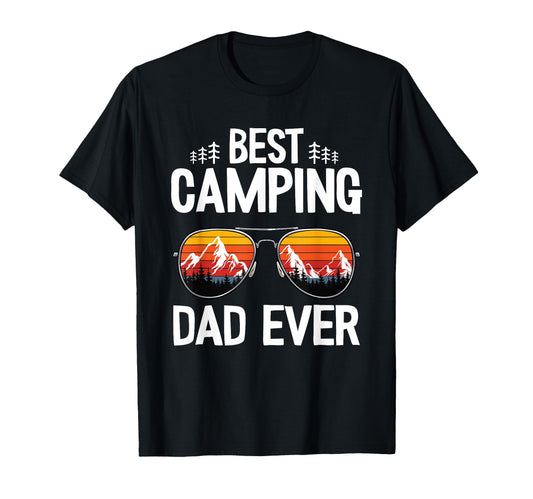 Best Camping Dad Ever Happy Hiking T-Shirt - Unique Graphic Men Women - T-Shirt, Sweatshirt, Hoodie