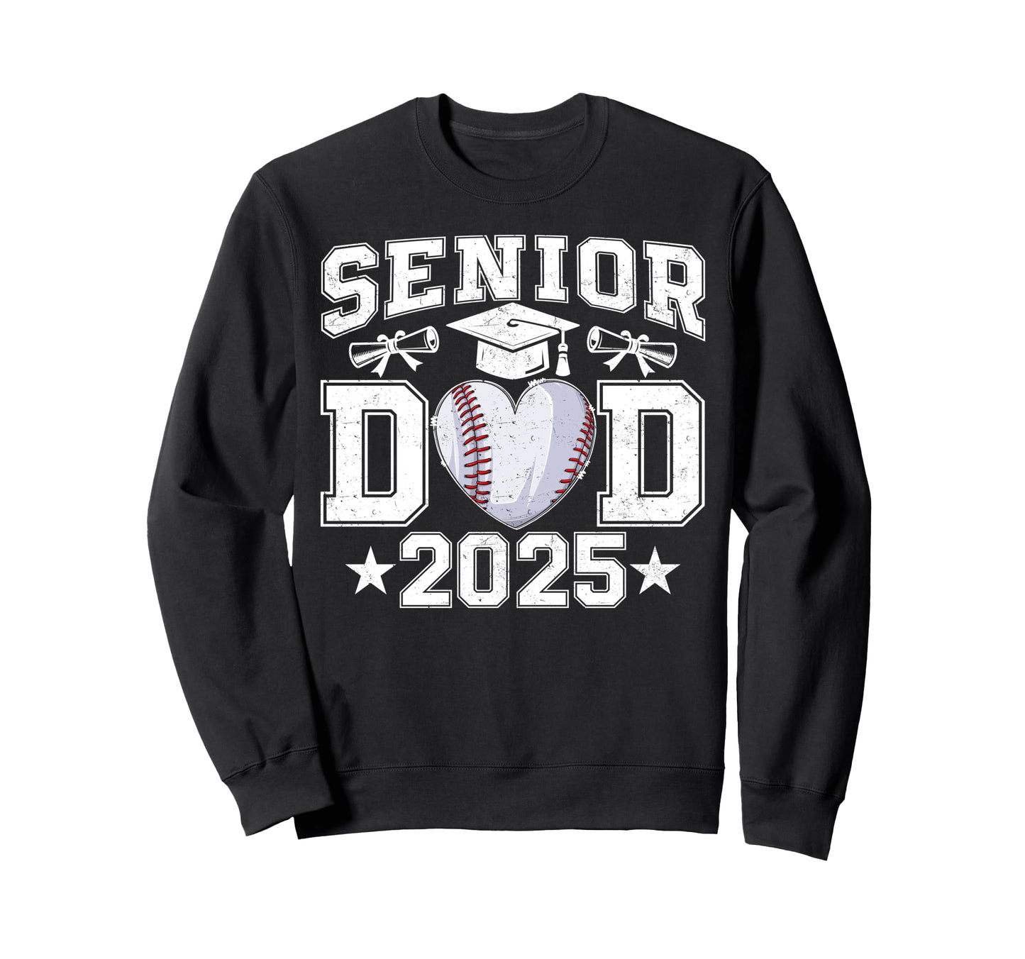 Senior Dad 2025 Baseball Class Sweatshirt - Aesthetic Graphic Men Women - T-Shirt, Sweatshirt, Hoodie