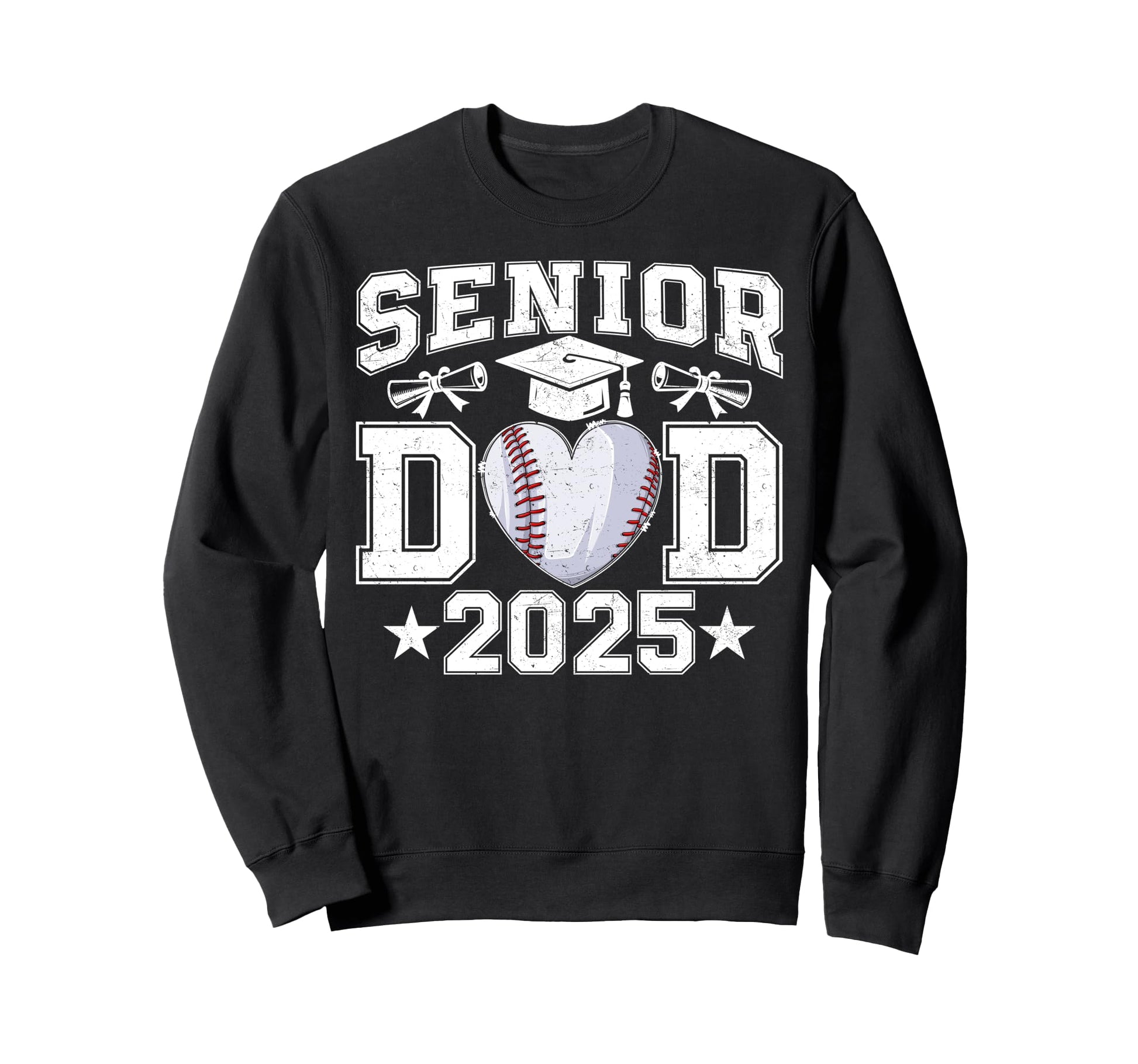 Senior Dad 2025 Baseball Class Sweatshirt - Aesthetic Graphic Men Women - T-Shirt, Sweatshirt, Hoodie
