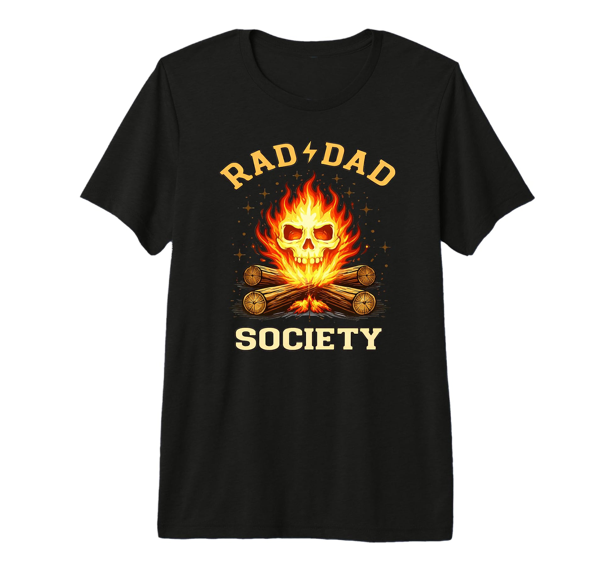 Camping Father Rad Dad Society T-Shirt - Custom Art Print for Adults - T-Shirt, Sweatshirt, Hoodie