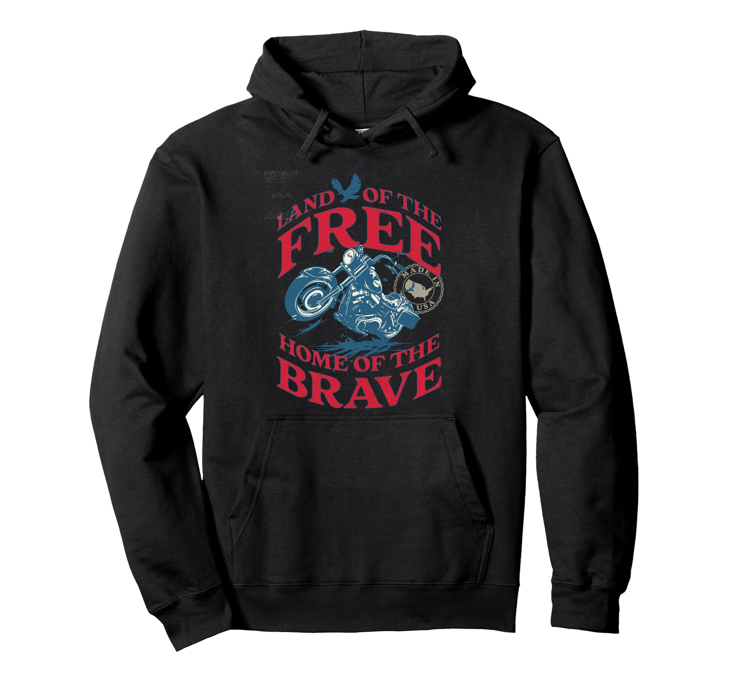 Biker Usa Flag Patriotic Freedom Dad Mom Hoodie - Aesthetic Graphic Unisex - T-Shirt, Sweatshirt, Hoodie