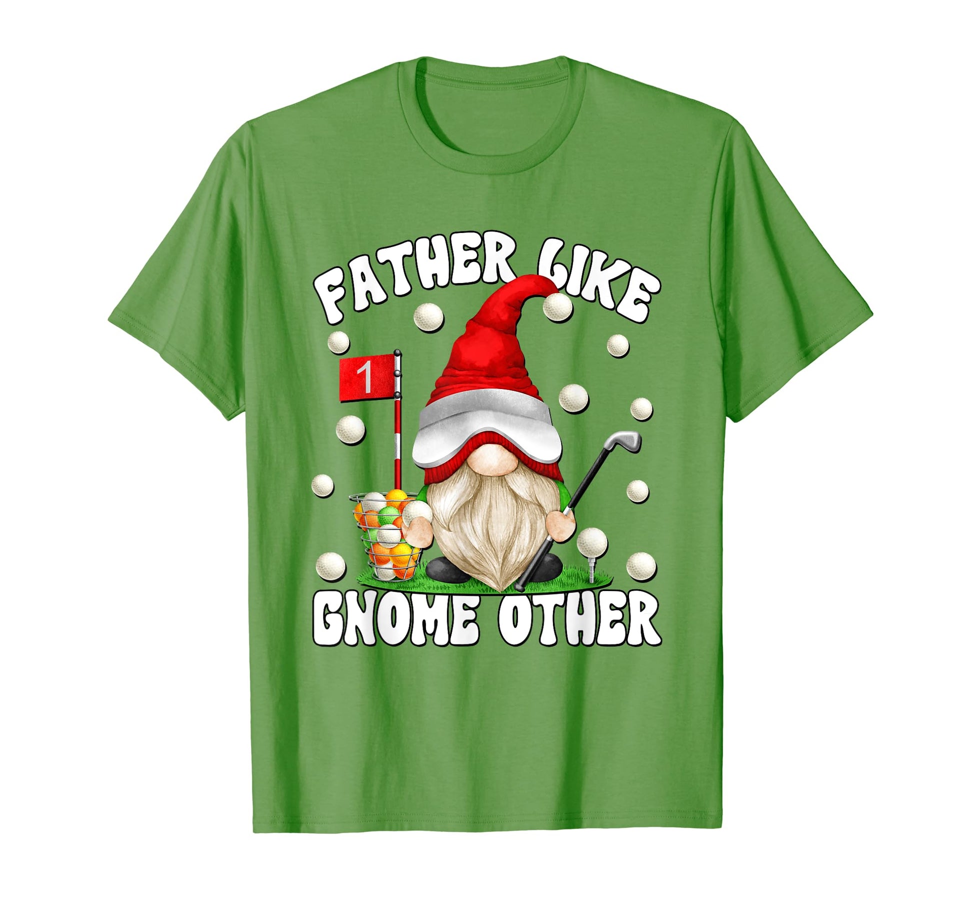 Funny Golfing Gnome Pun Golfer Fathers T-Shirt - Aesthetic Graphic Unisex - T-Shirt, Sweatshirt, Hoodie