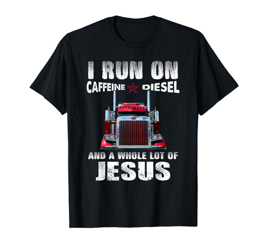 Caffeine Diesel Jesus Christian T-Shirt - Custom Art Print for Adults - T-Shirt, Sweatshirt, Hoodie