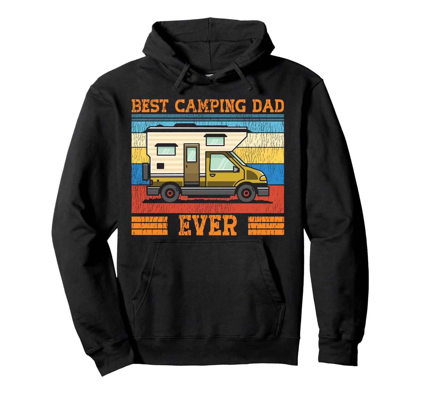 Motorhome Camping Family Best Camping Dad Hoodie - Trendy Graphic Unisex - T-Shirt, Sweatshirt, Hoodie