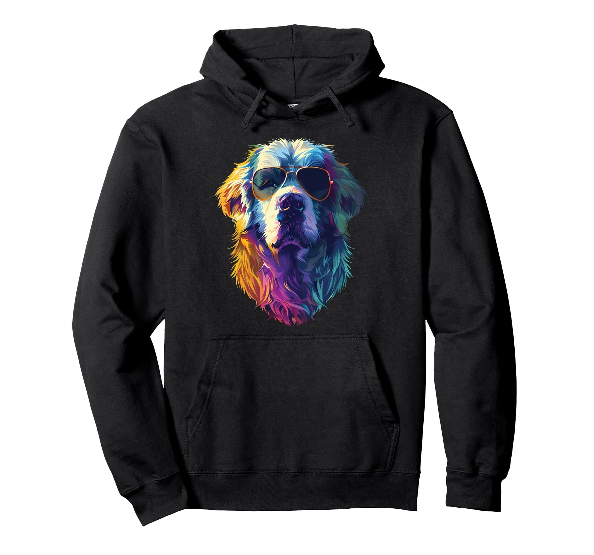 Dog Dad Mom Sunglasses Great Pyrenees Hoodie - Graphic Print Men Women - T-Shirt, Sweatshirt, Hoodie