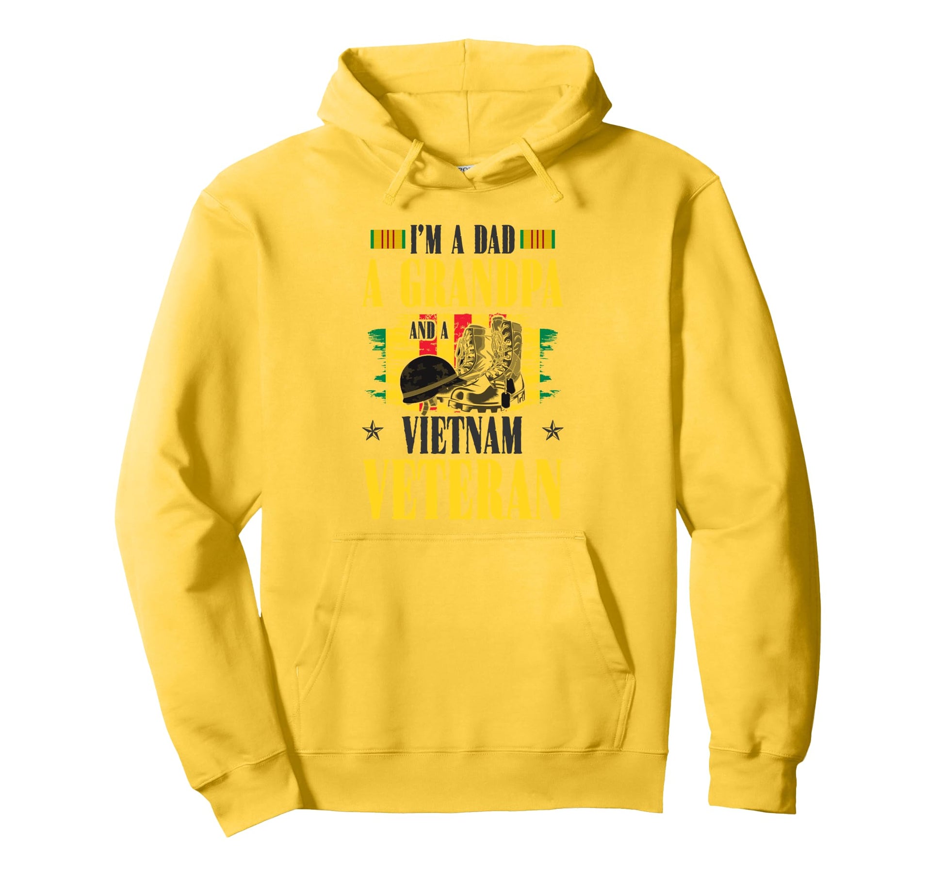 Vietnam Veteran Dad Grandpa Hoodie - Casual Everyday Wear Men Women - T-Shirt, Sweatshirt, Hoodie