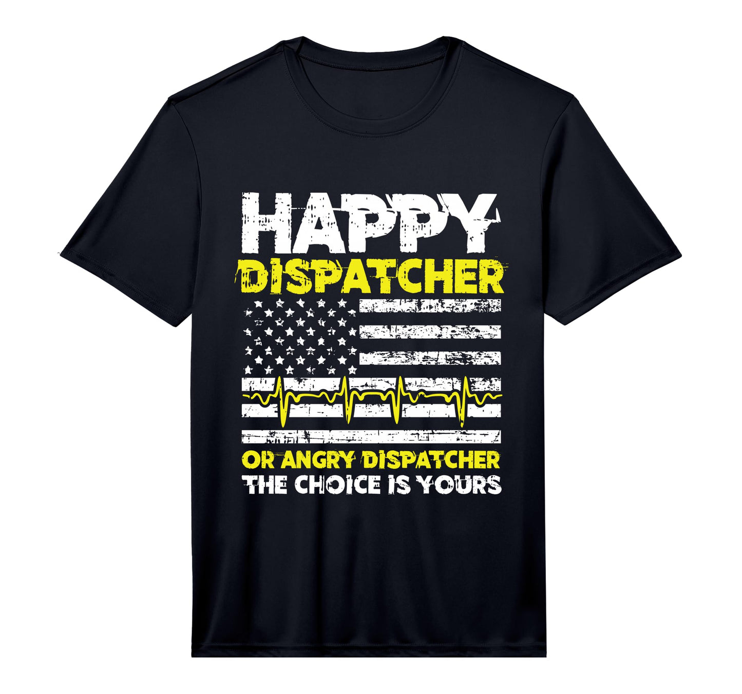 American Flag 911 Operator Dispatch T-Shirt - Novelty Apparel for Adults - T-Shirt, Sweatshirt, Hoodie