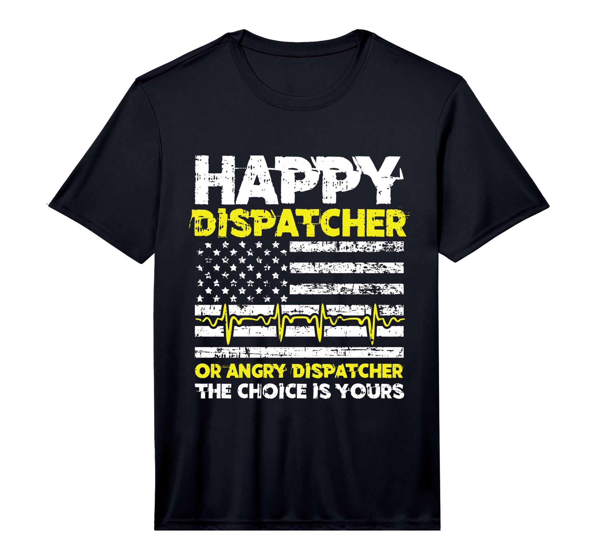 American Flag 911 Operator Dispatch T-Shirt - Novelty Apparel for Adults - T-Shirt, Sweatshirt, Hoodie