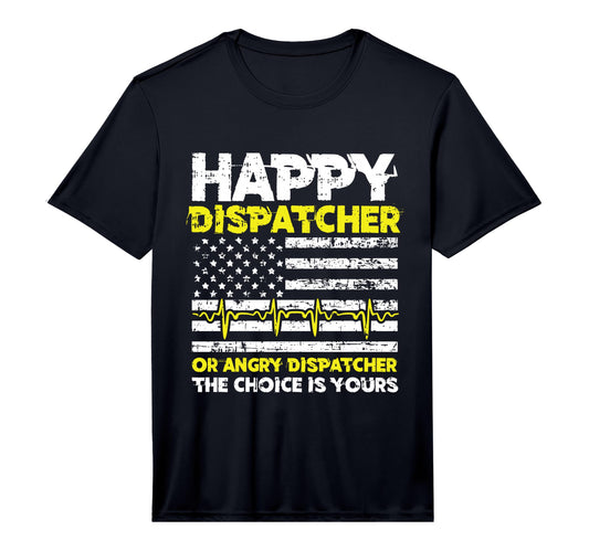 American Flag 911 Operator Dispatch T-Shirt - Novelty Apparel for Adults - T-Shirt, Sweatshirt, Hoodie