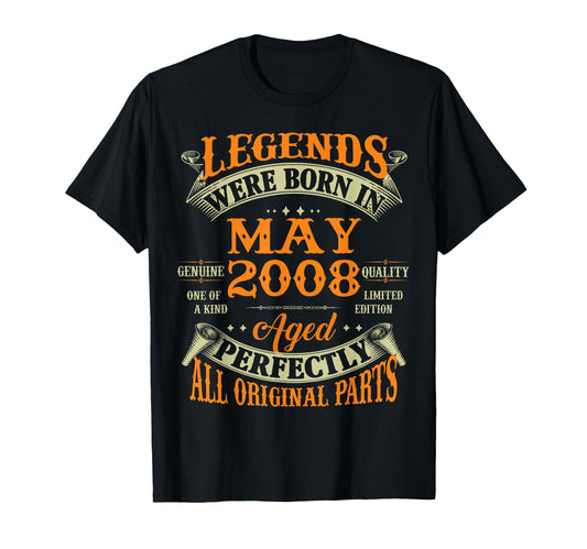 18Th Birthday Gift Legend Born May T-Shirt - Unique Graphic for Adults - T-Shirt, Sweatshirt, Hoodie
