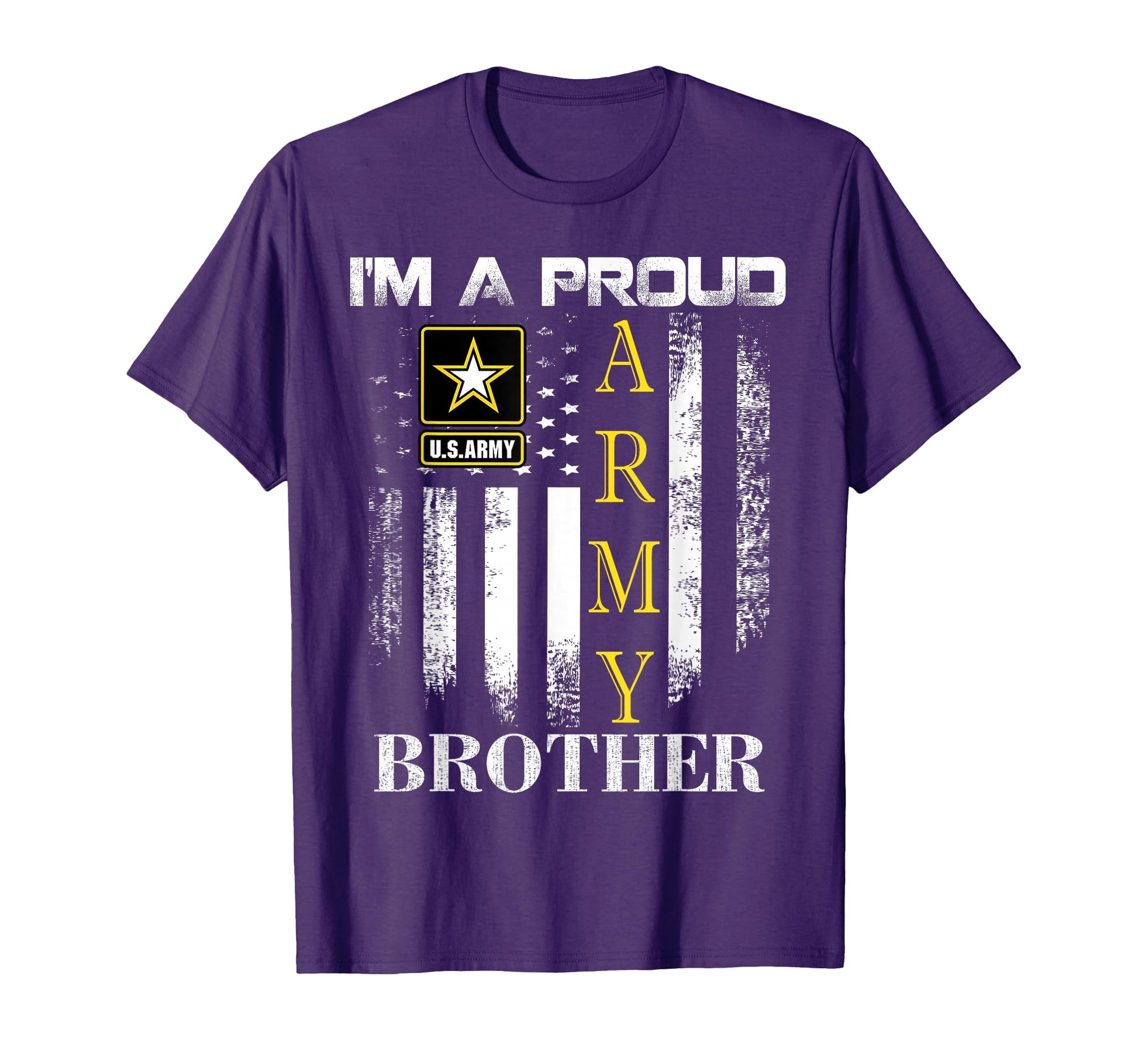 Im Proud Army Brother American Flag T-Shirt - Aesthetic Graphic Men Women - T-Shirt, Sweatshirt, Hoodie