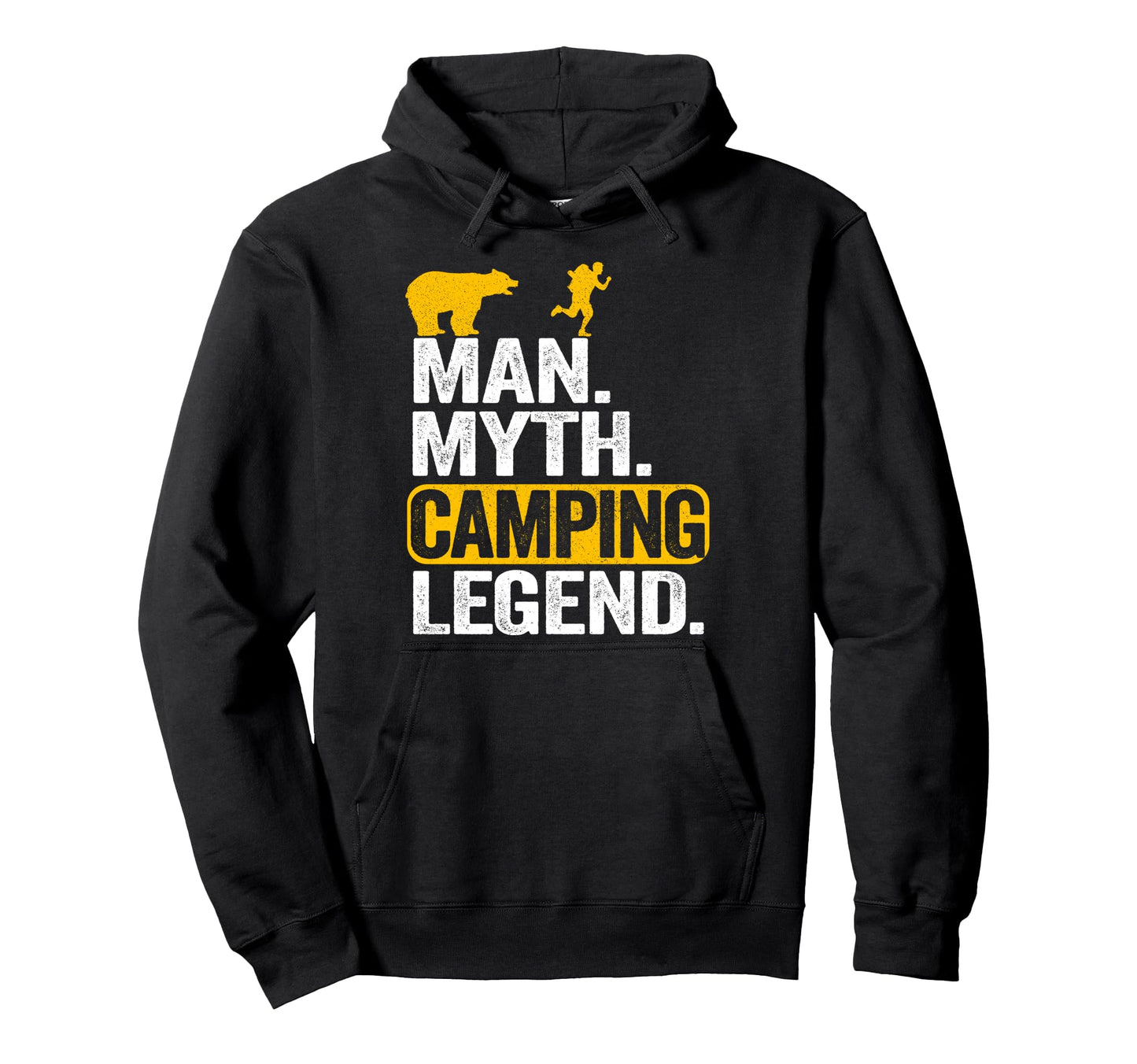 Myth Camping Legend Fun Bear Joke Hoodie - Streetwear Style Men Women - T-Shirt, Sweatshirt, Hoodie