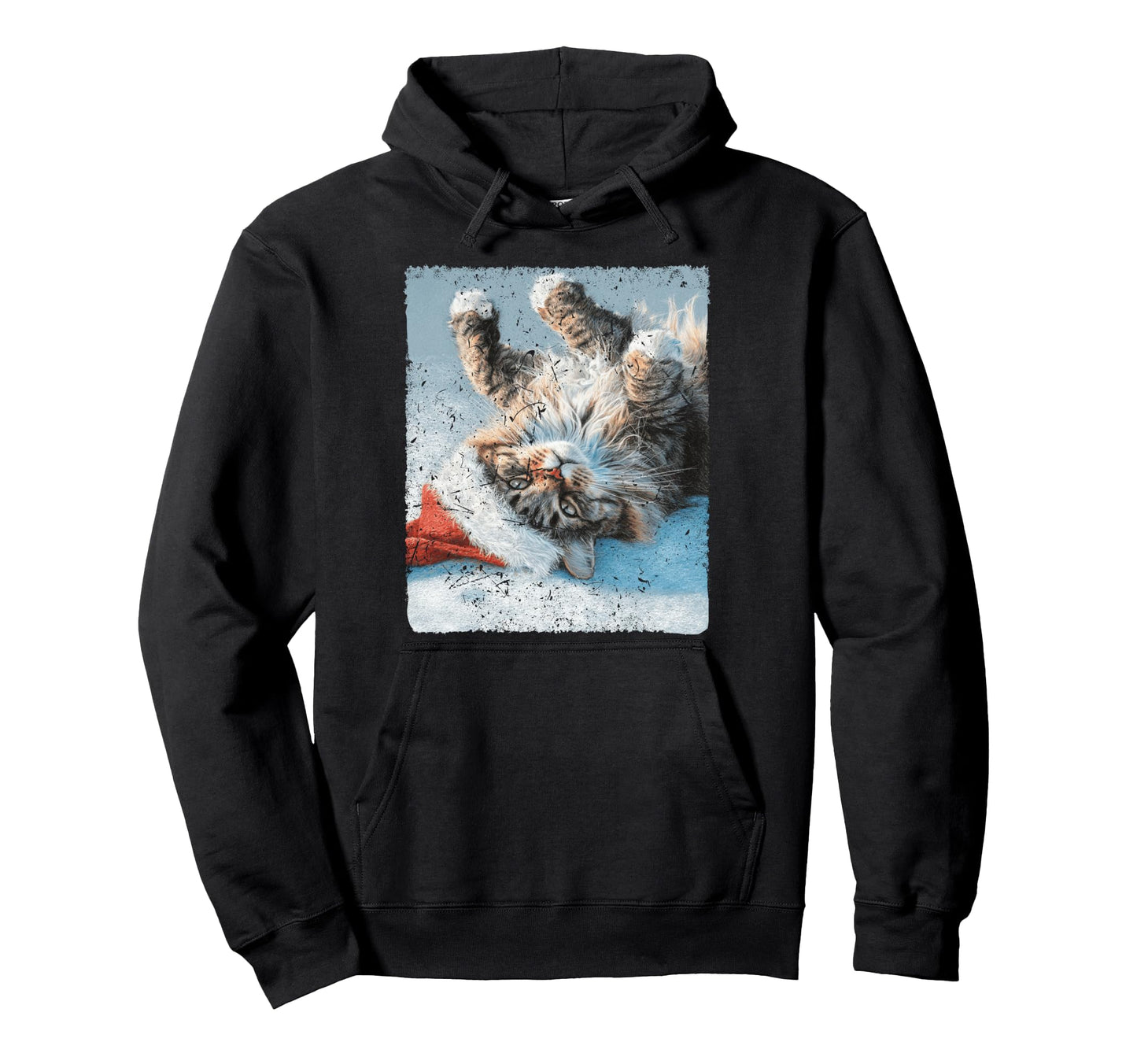 Pop Art Maine Coon Cat Winter Hoodie - Fun Novelty Design Men Women - T-Shirt, Sweatshirt, Hoodie