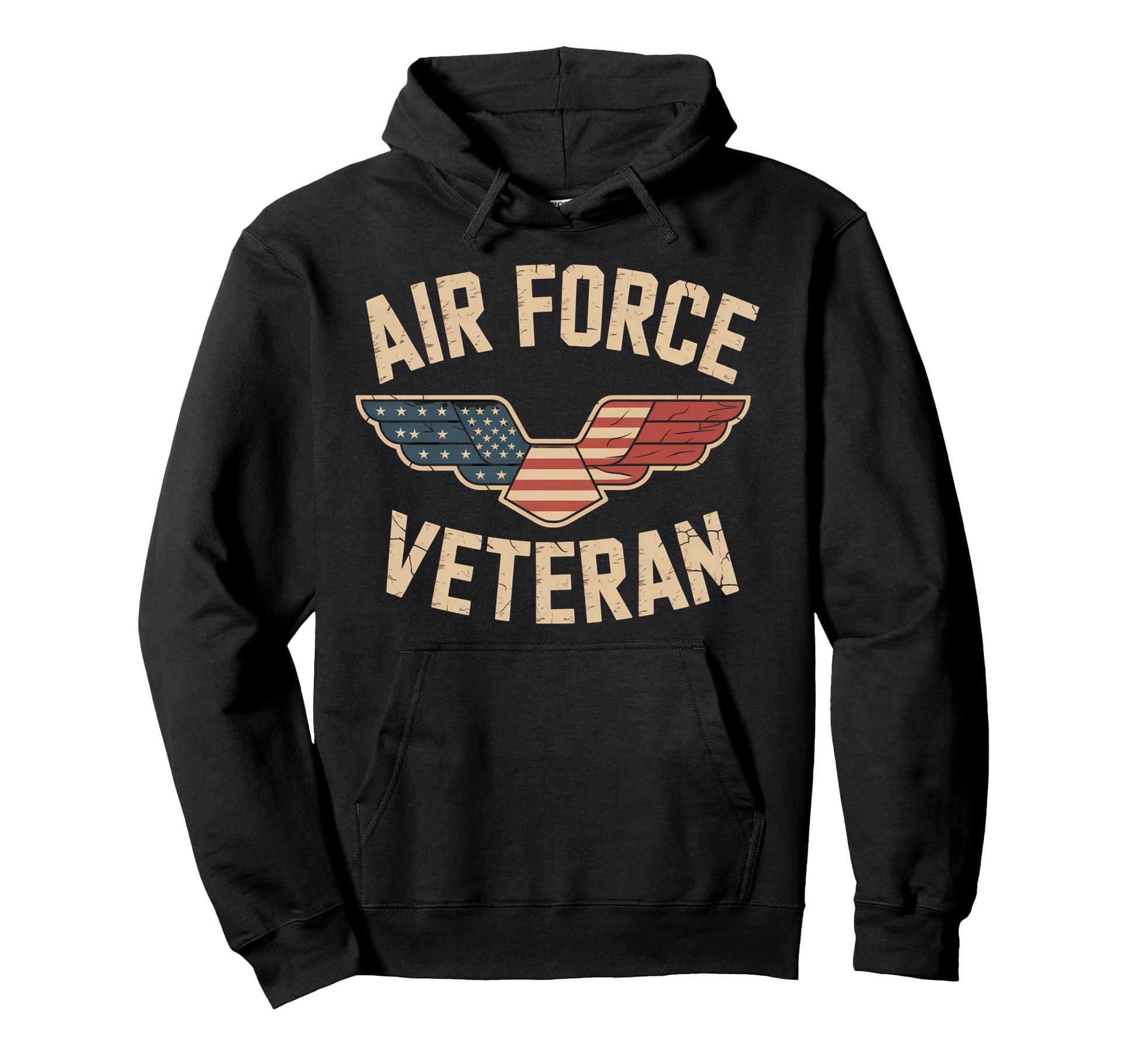 Air Force Veteran Us American Flag Dad Hoodie - Trendy Graphic for Adults - T-Shirt, Sweatshirt, Hoodie