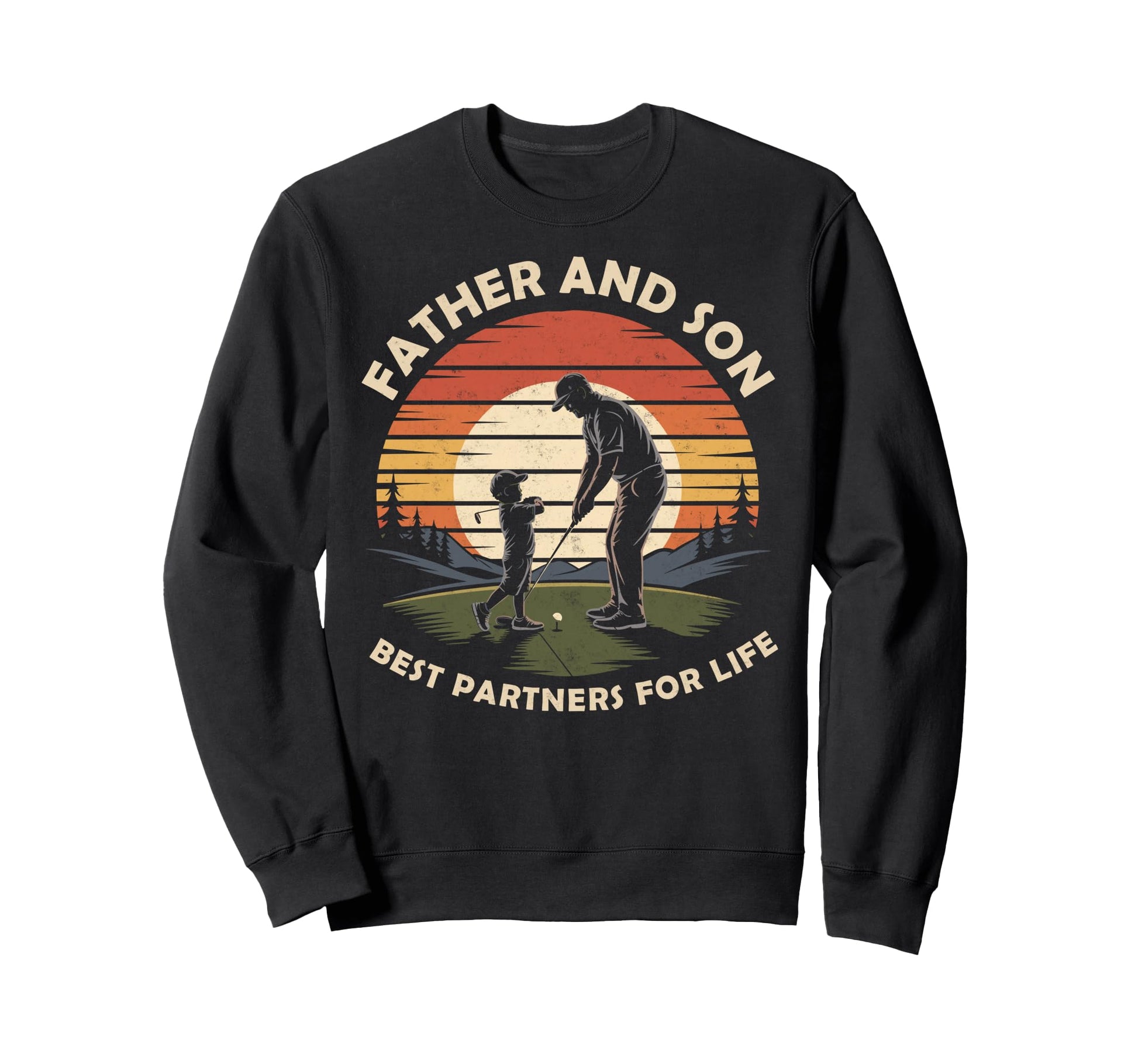 Father Son Best Partners Life Sweatshirt - Aesthetic Graphic for Adults - T-Shirt, Sweatshirt, Hoodie